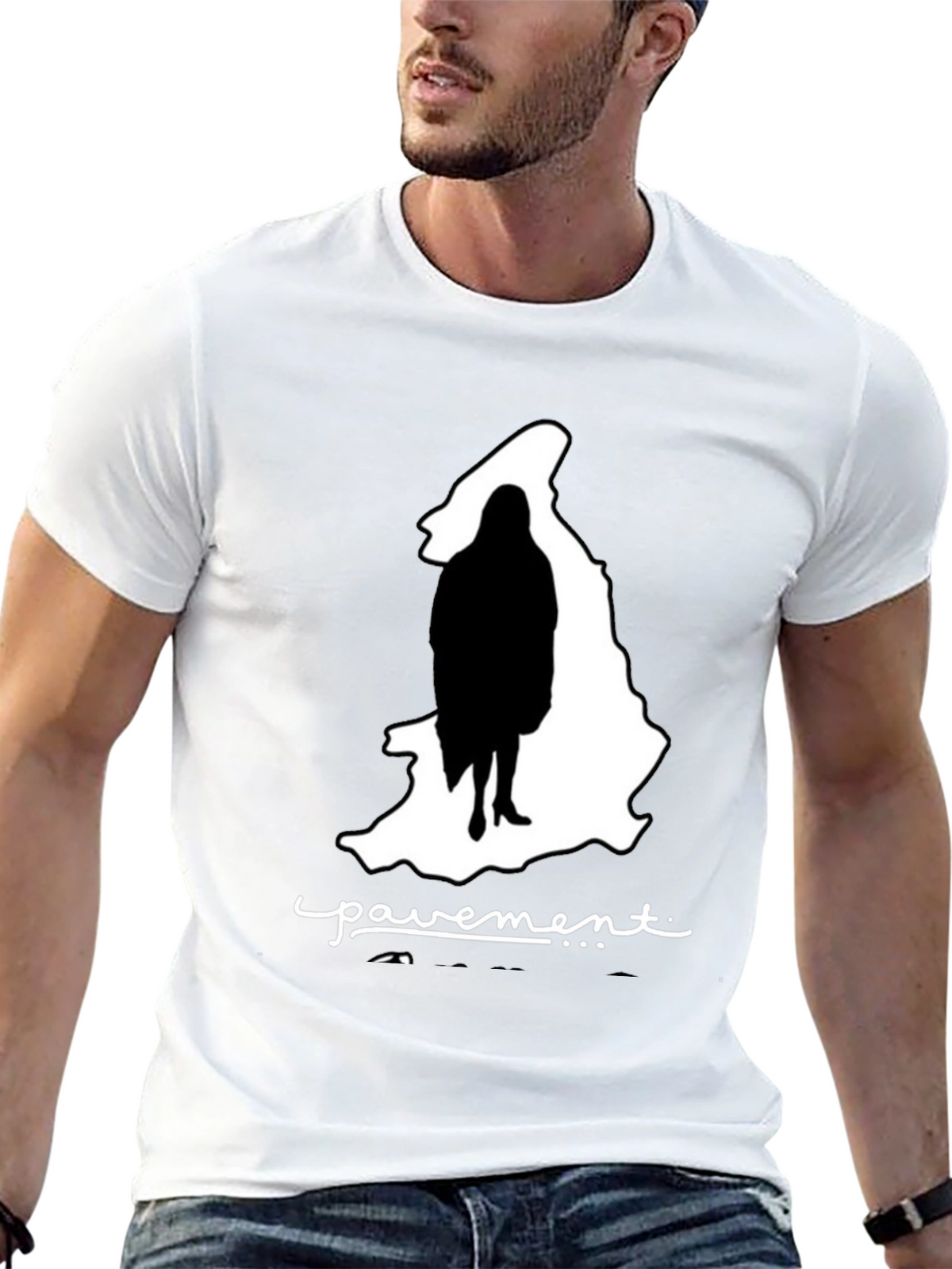 Pavement Silhouette Graphic Black T-Shirt