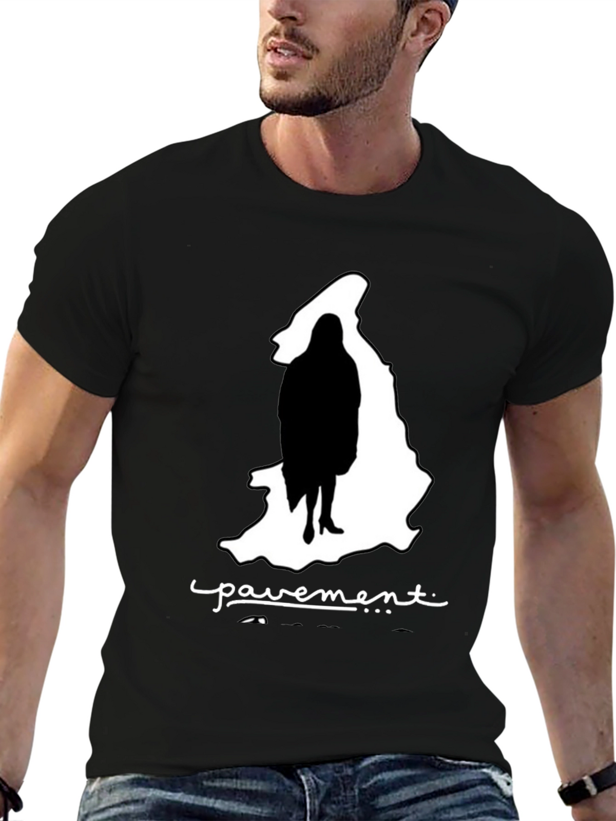 Pavement Silhouette Graphic Black T-Shirt