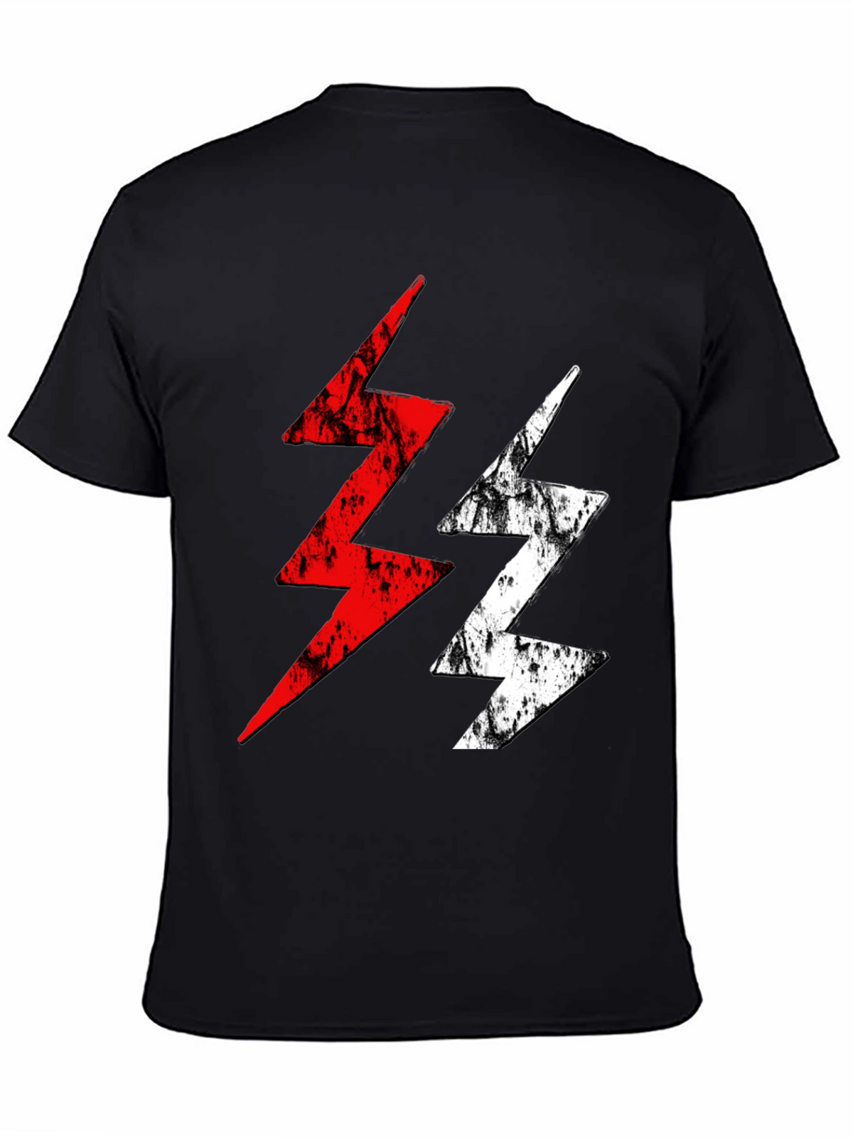 Lightning Bolt Graphic Tee - Red and White