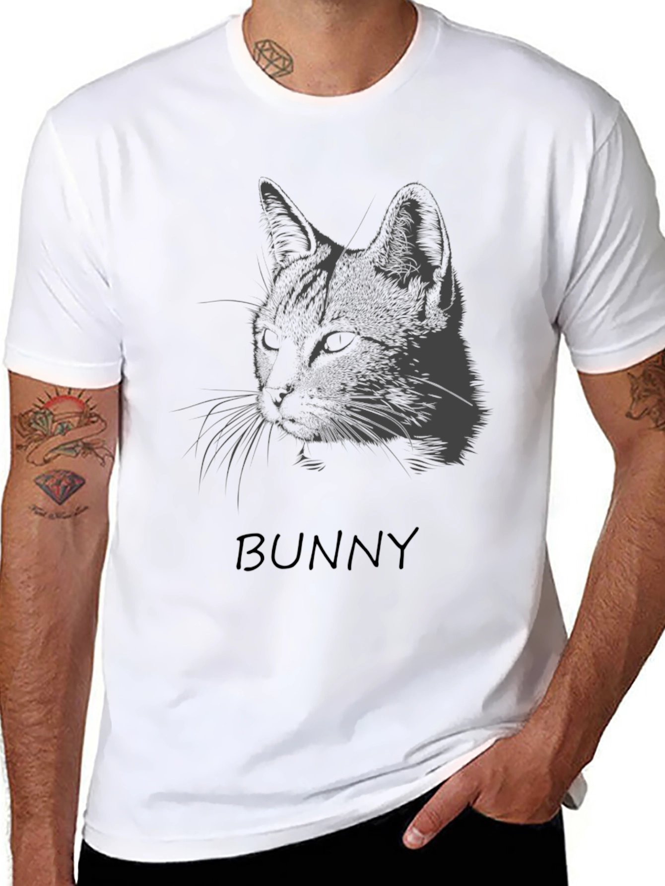 Bunny Cat T-Shirt - Unisex Graphic Tee