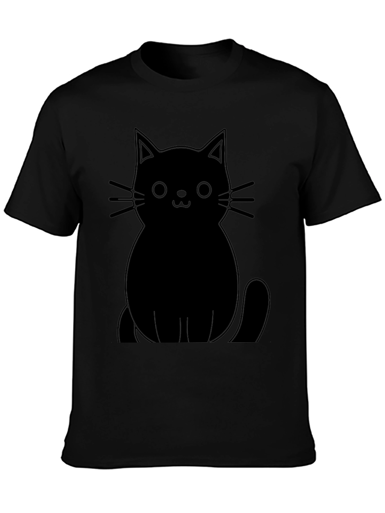 Black Cat Graphic Tee - Unisex Cotton T-Shirt