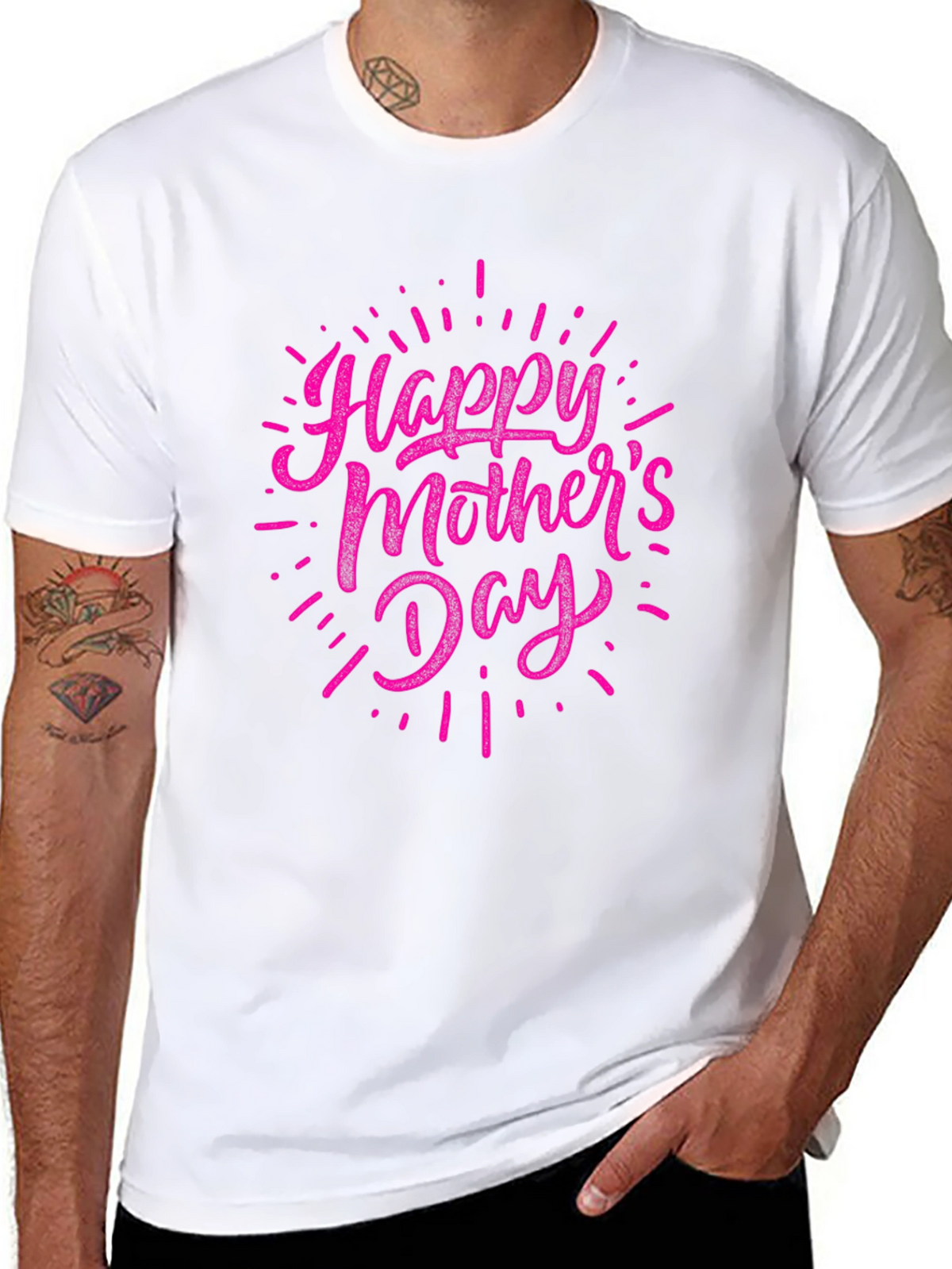 Happy Mothers Day Black T-Shirt