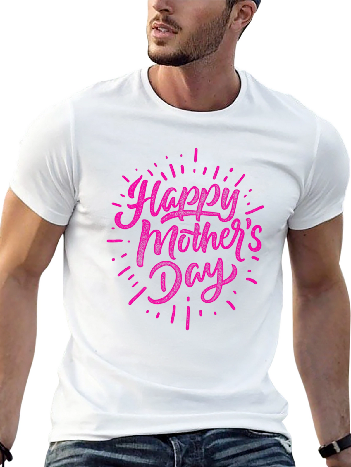 Happy Mothers Day Black T-Shirt