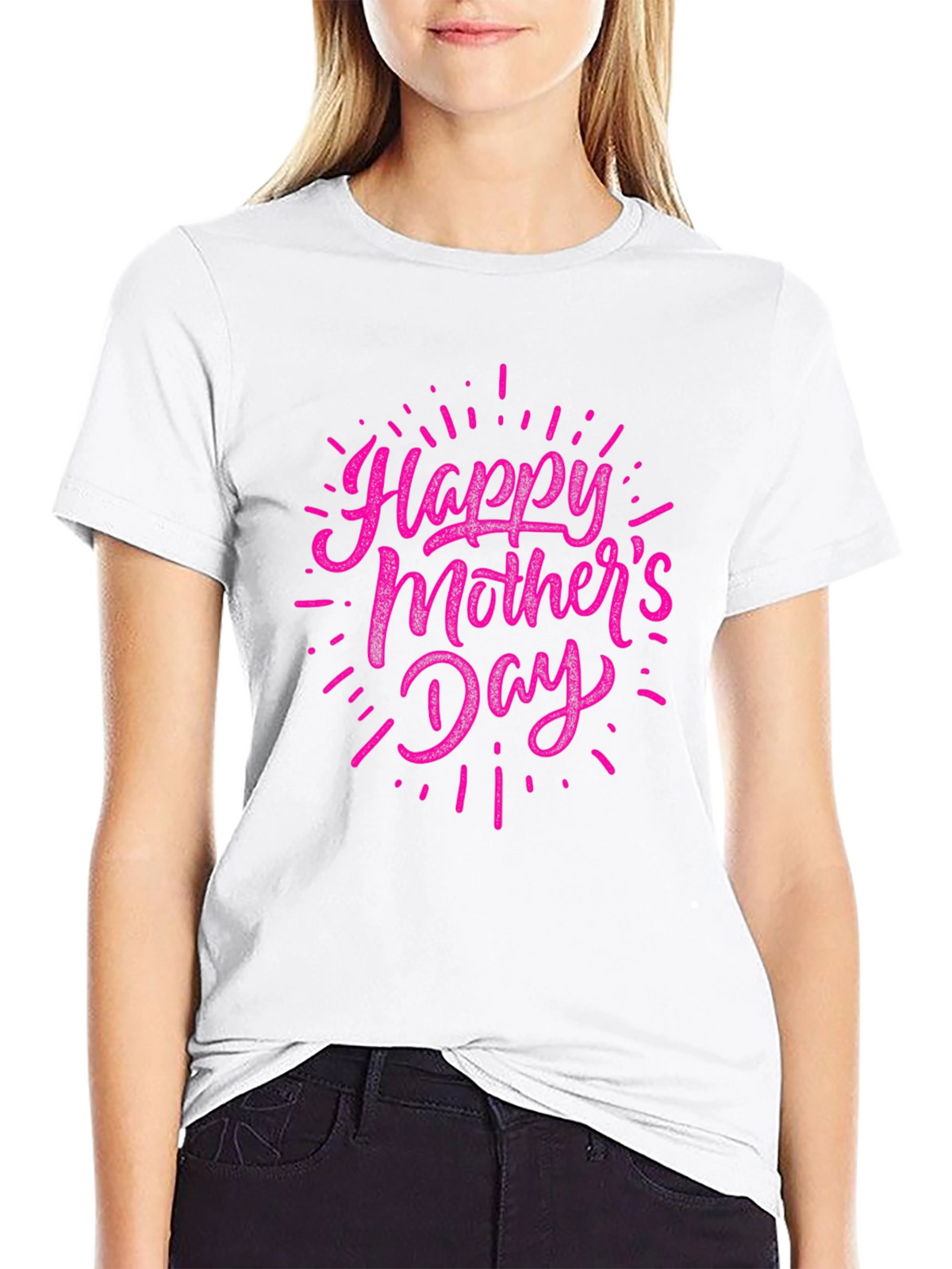 Happy Mothers Day Black T-Shirt