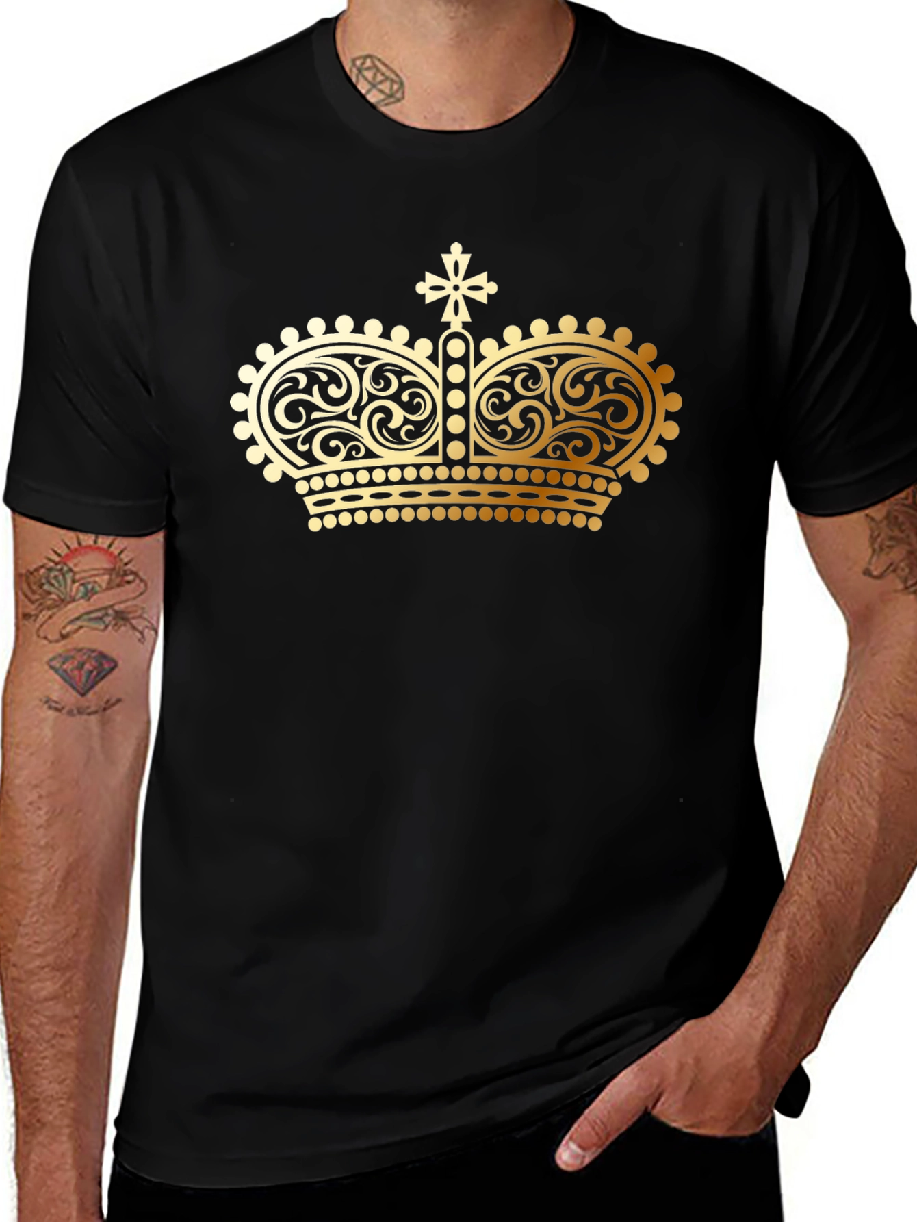 Royal Crown Black T-Shirt - Gildan