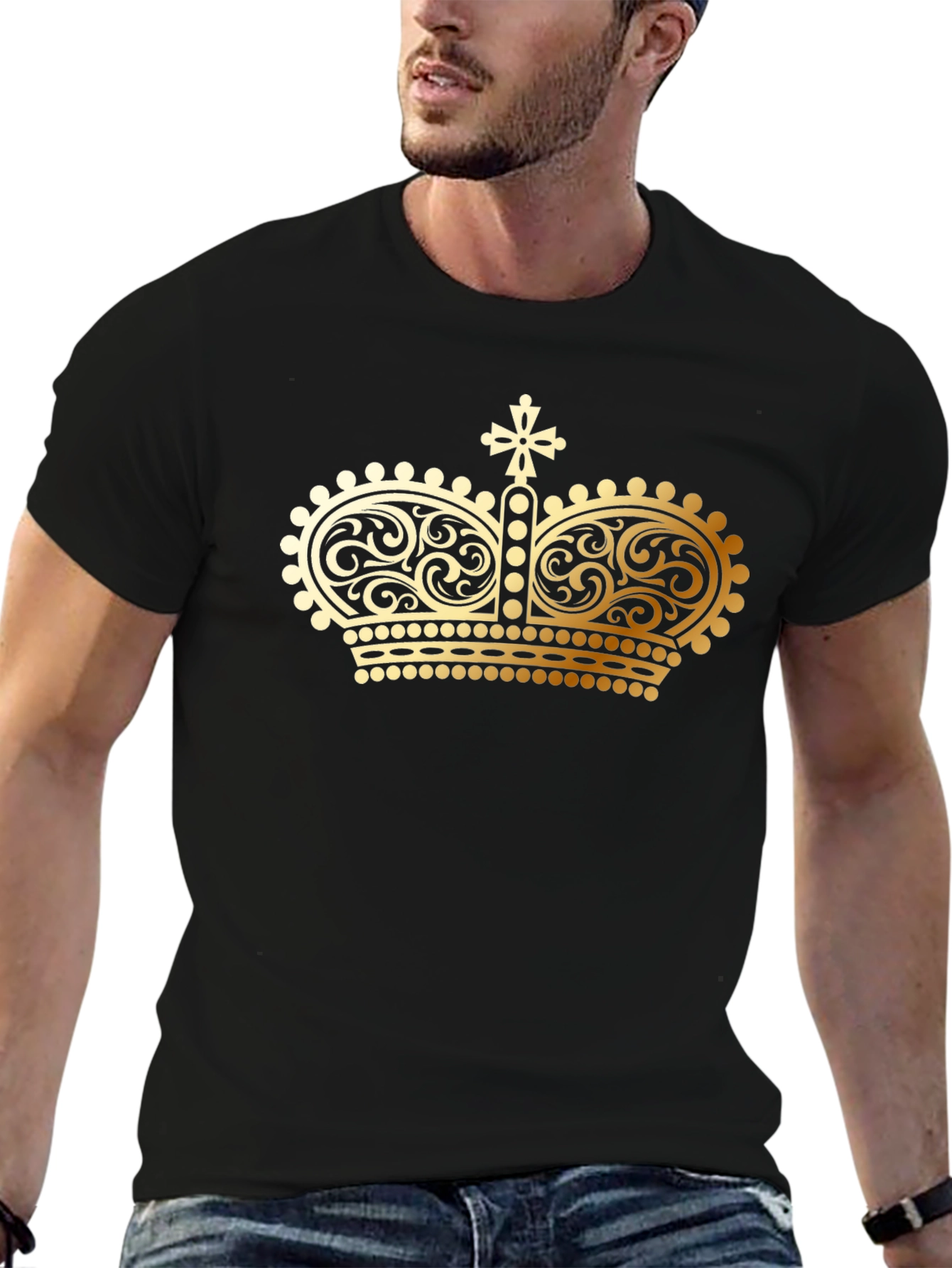 Royal Crown Black T-Shirt - Gildan