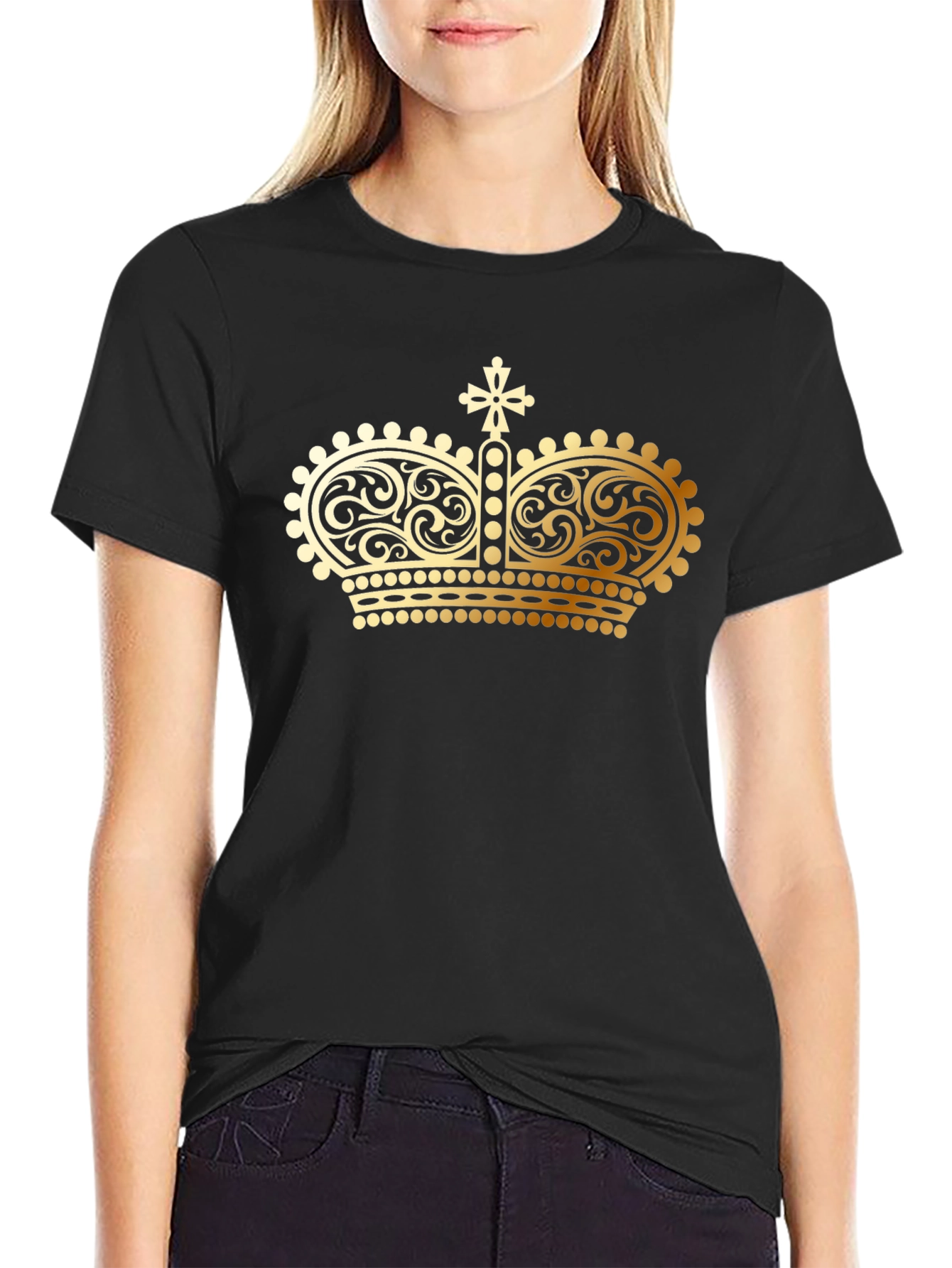 Royal Crown Black T-Shirt - Gildan