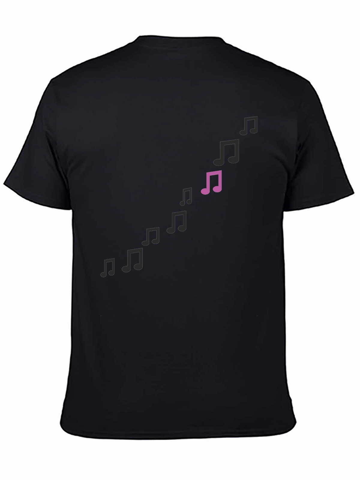 Musical Notes Black T-Shirt