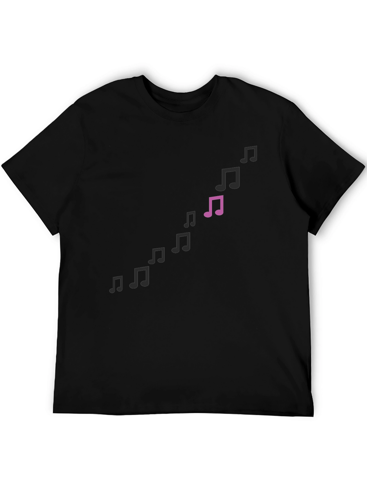 Musical Notes Black T-Shirt