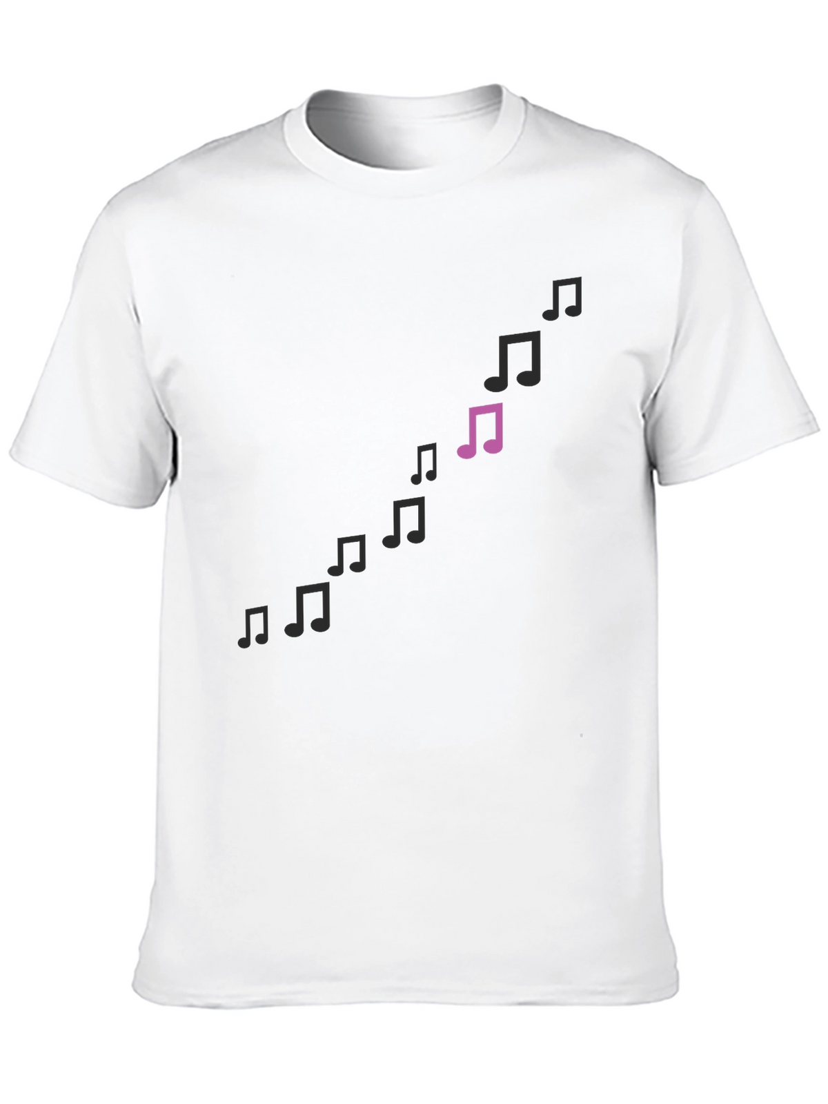 Musical Notes Black T-Shirt