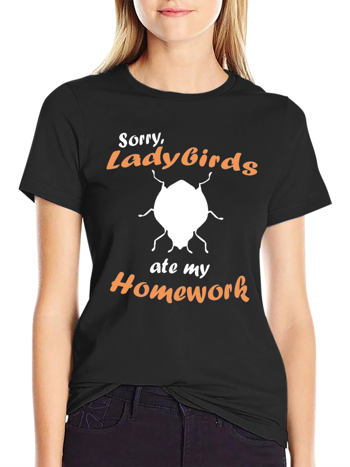 Funny Ladybirds Ate My Homework Graphic T-Shirt
