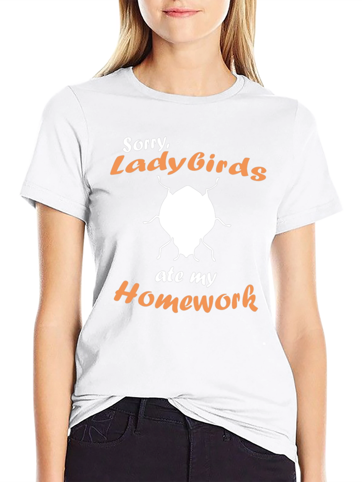 Funny Ladybirds Ate My Homework Graphic T-Shirt