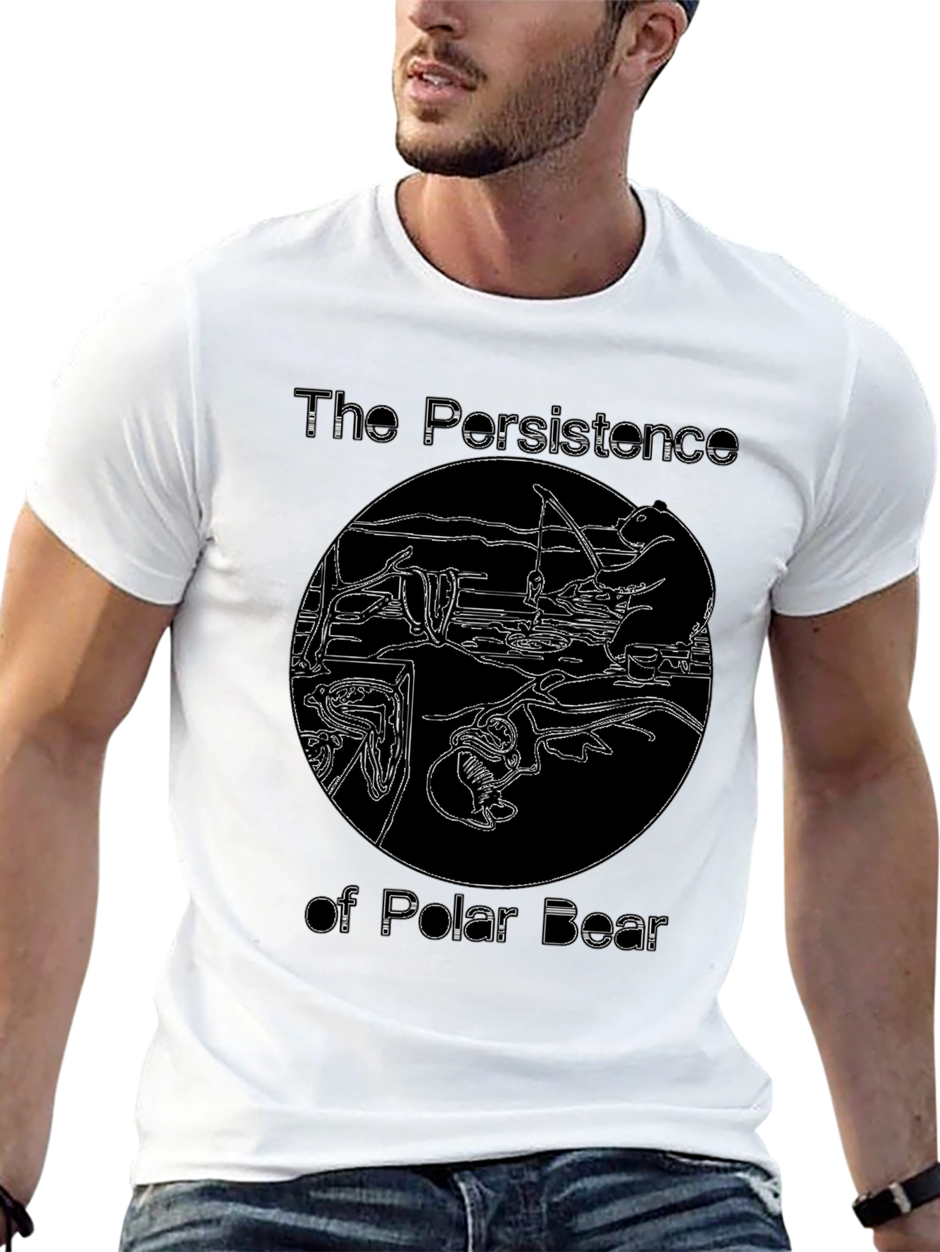 The Persistence of Polar Bear Graphic T-Shirt