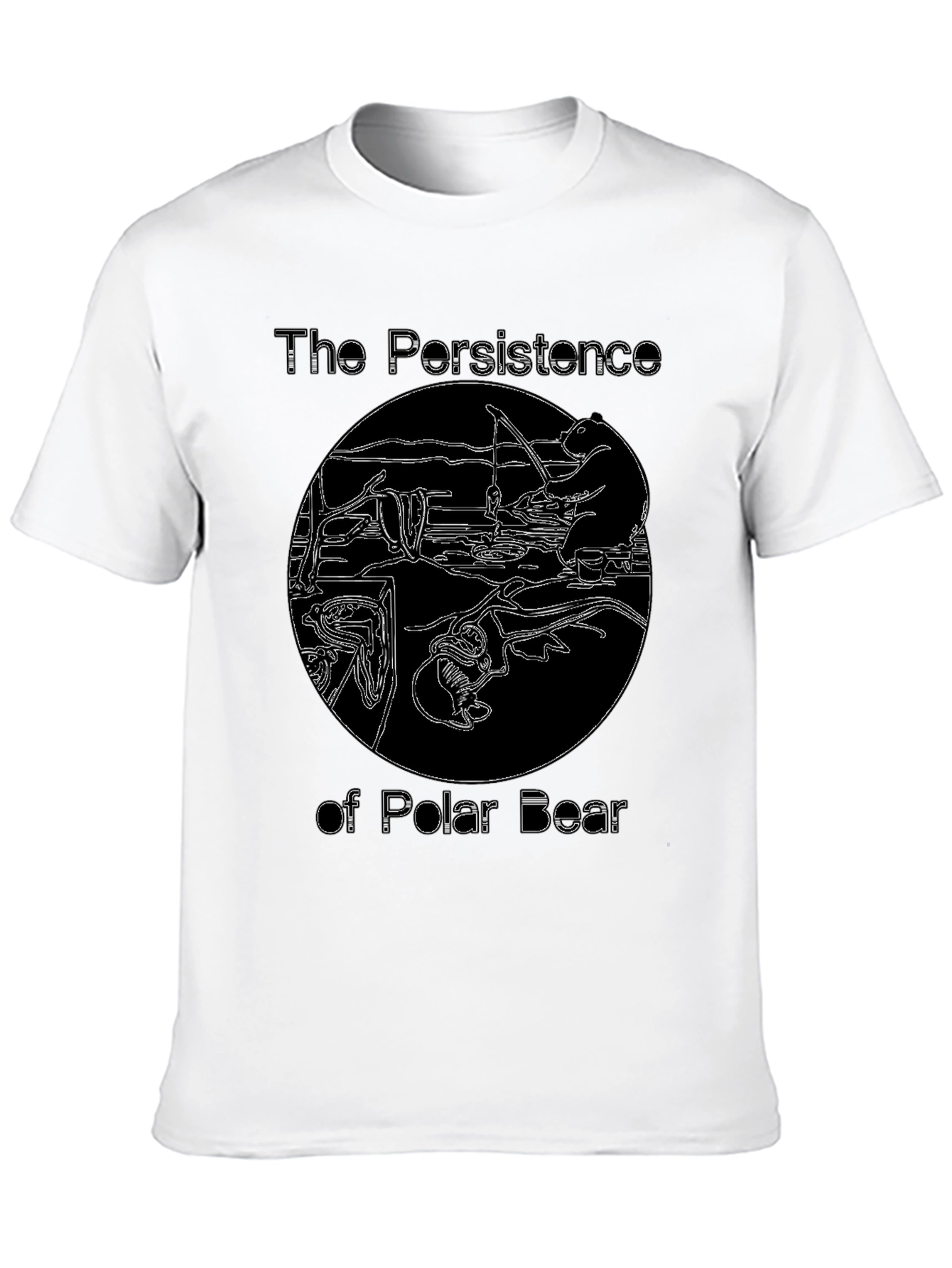 The Persistence of Polar Bear Graphic T-Shirt