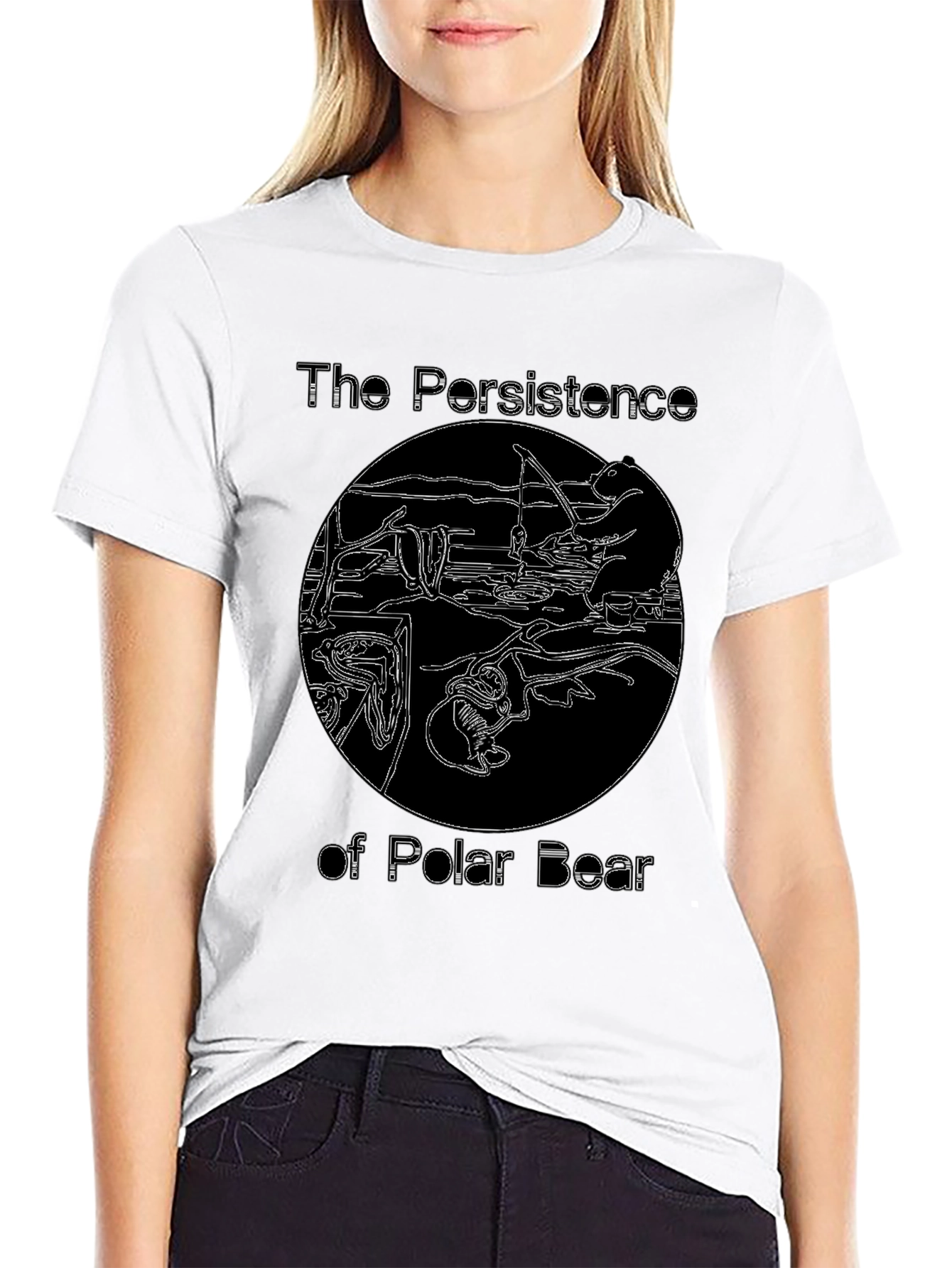 The Persistence of Polar Bear Graphic T-Shirt