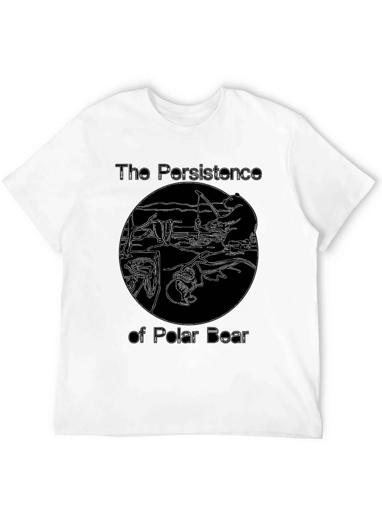 The Persistence of Polar Bear Graphic T-Shirt