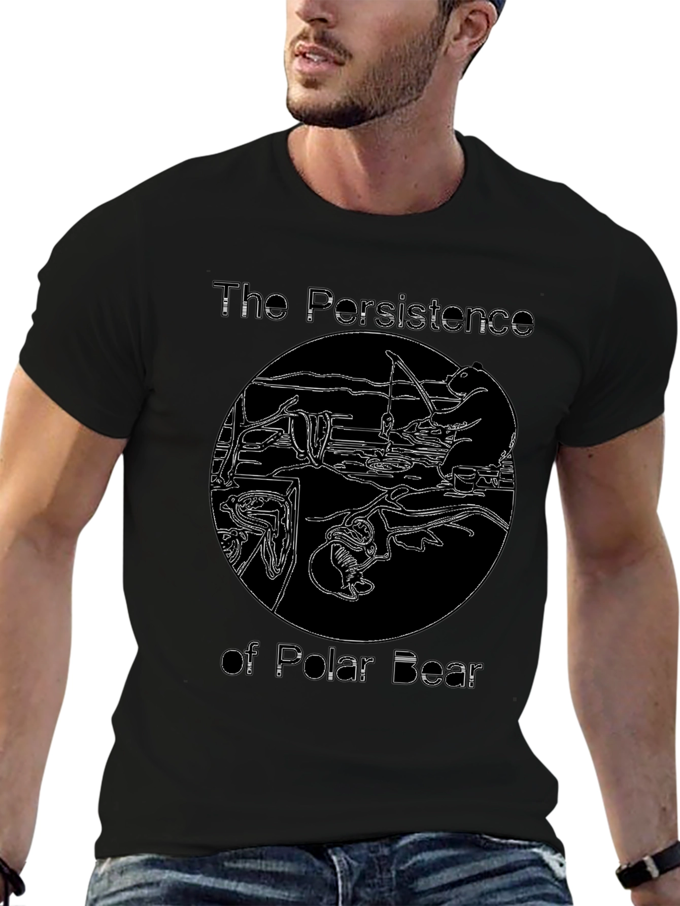 The Persistence of Polar Bear Graphic T-Shirt
