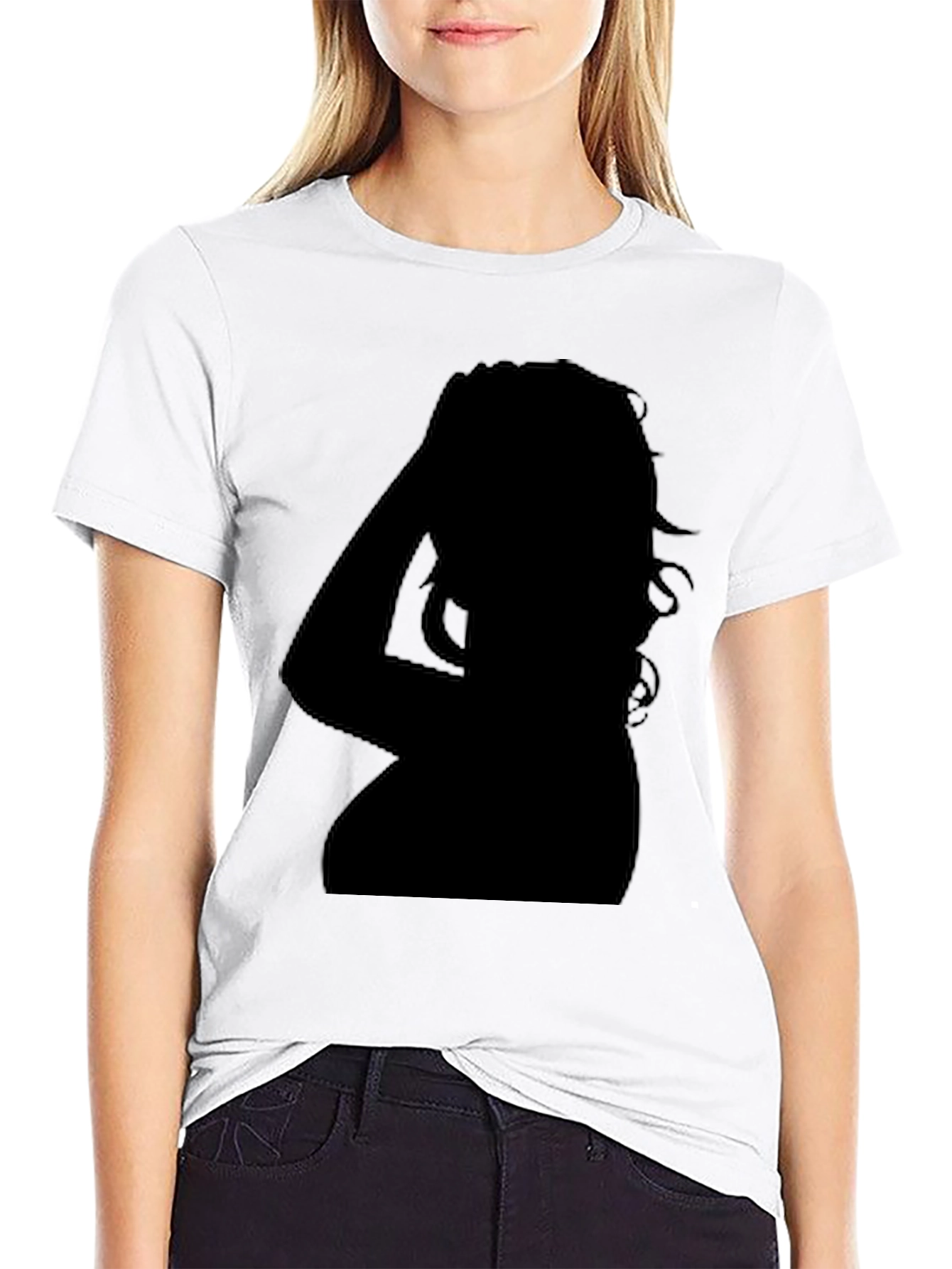 Silhouette Graphic Tee - Classic Black Cotton