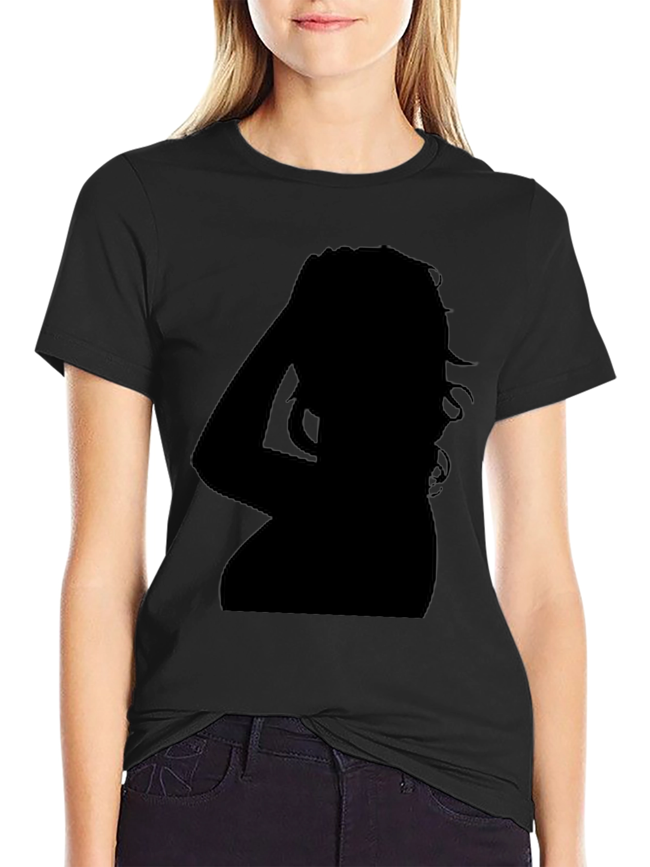 Silhouette Graphic Tee - Classic Black Cotton