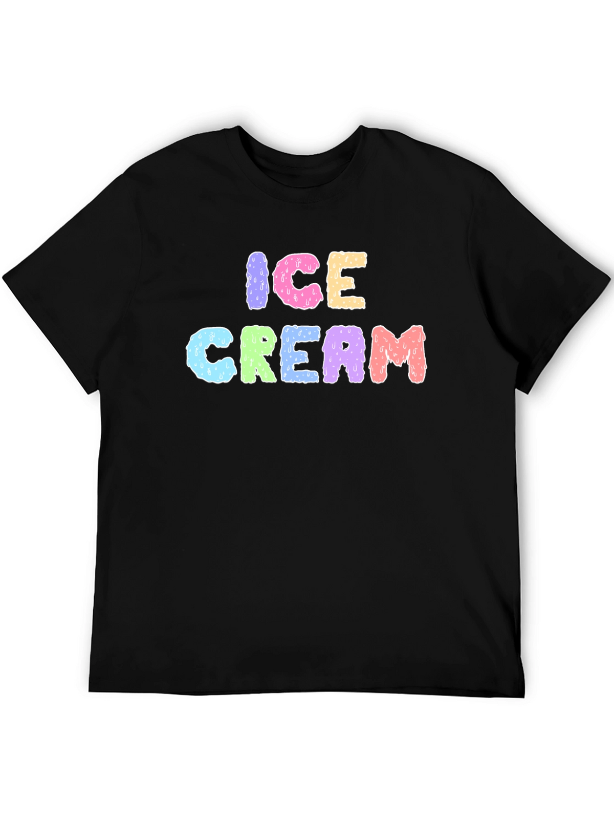 Ice Cream Graphic Black T-Shirt