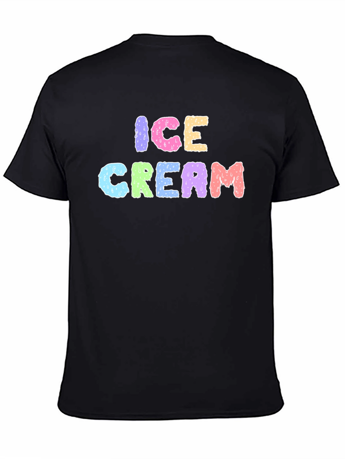 Ice Cream Graphic Black T-Shirt