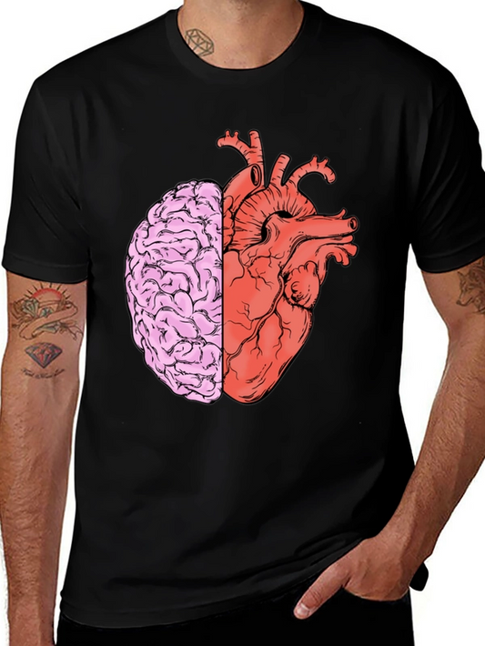 Mind & Heart Graphic Tee - Mens Black T-Shirt