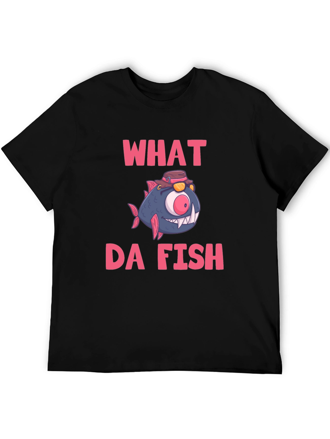 What Da Fish T-Shirt - Funny Cartoon Graphic Tee