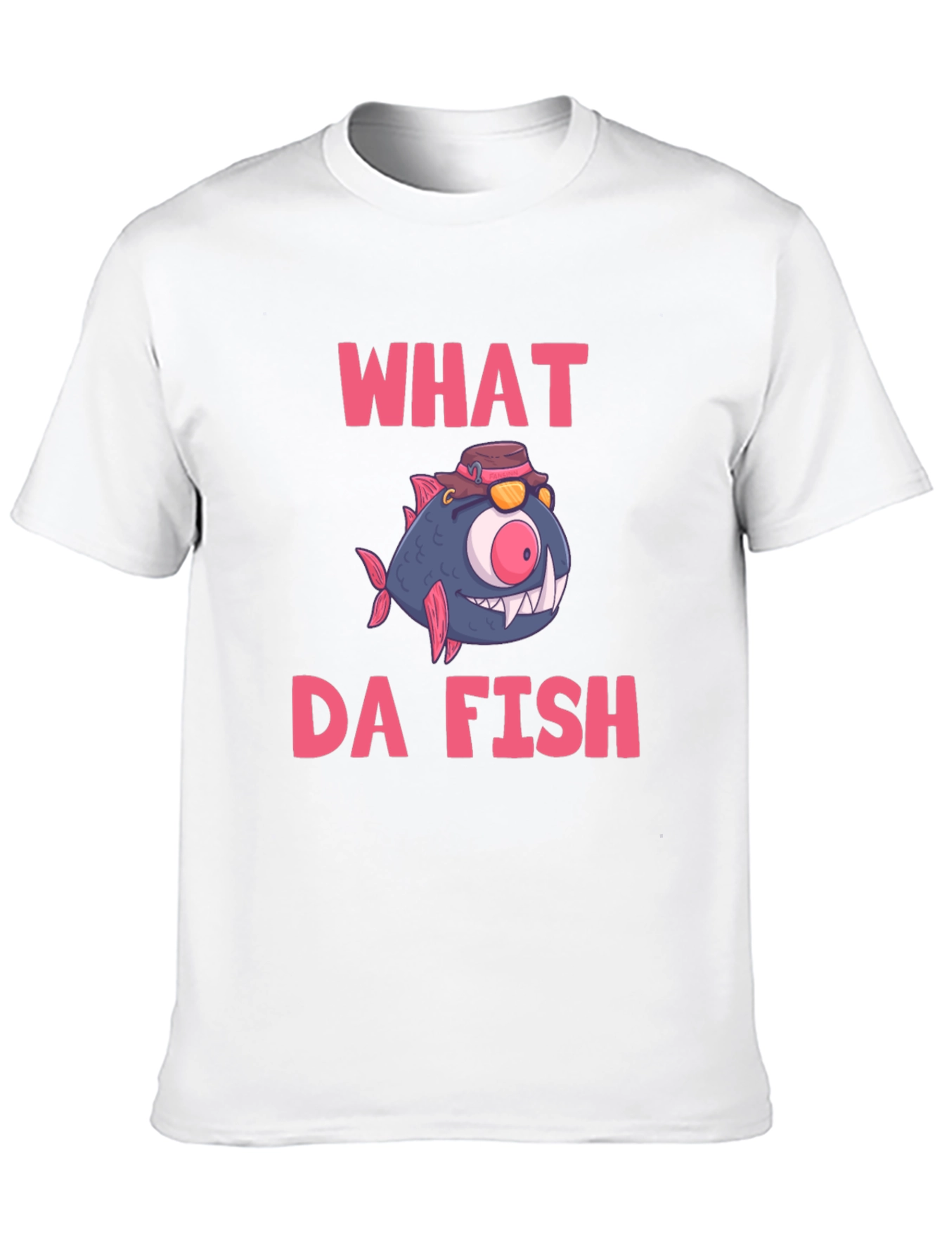 What Da Fish T-Shirt - Funny Cartoon Graphic Tee