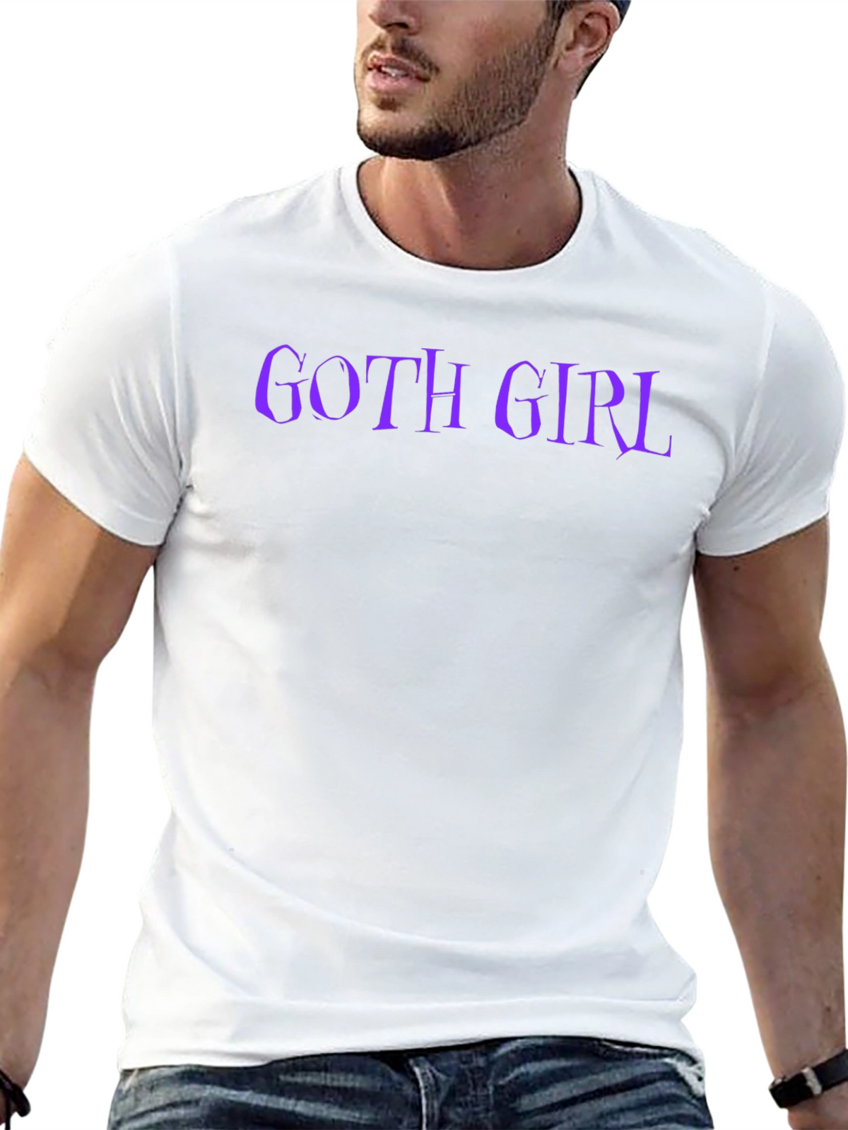 Goth Girl T-Shirt - Black Tee with Purple Text