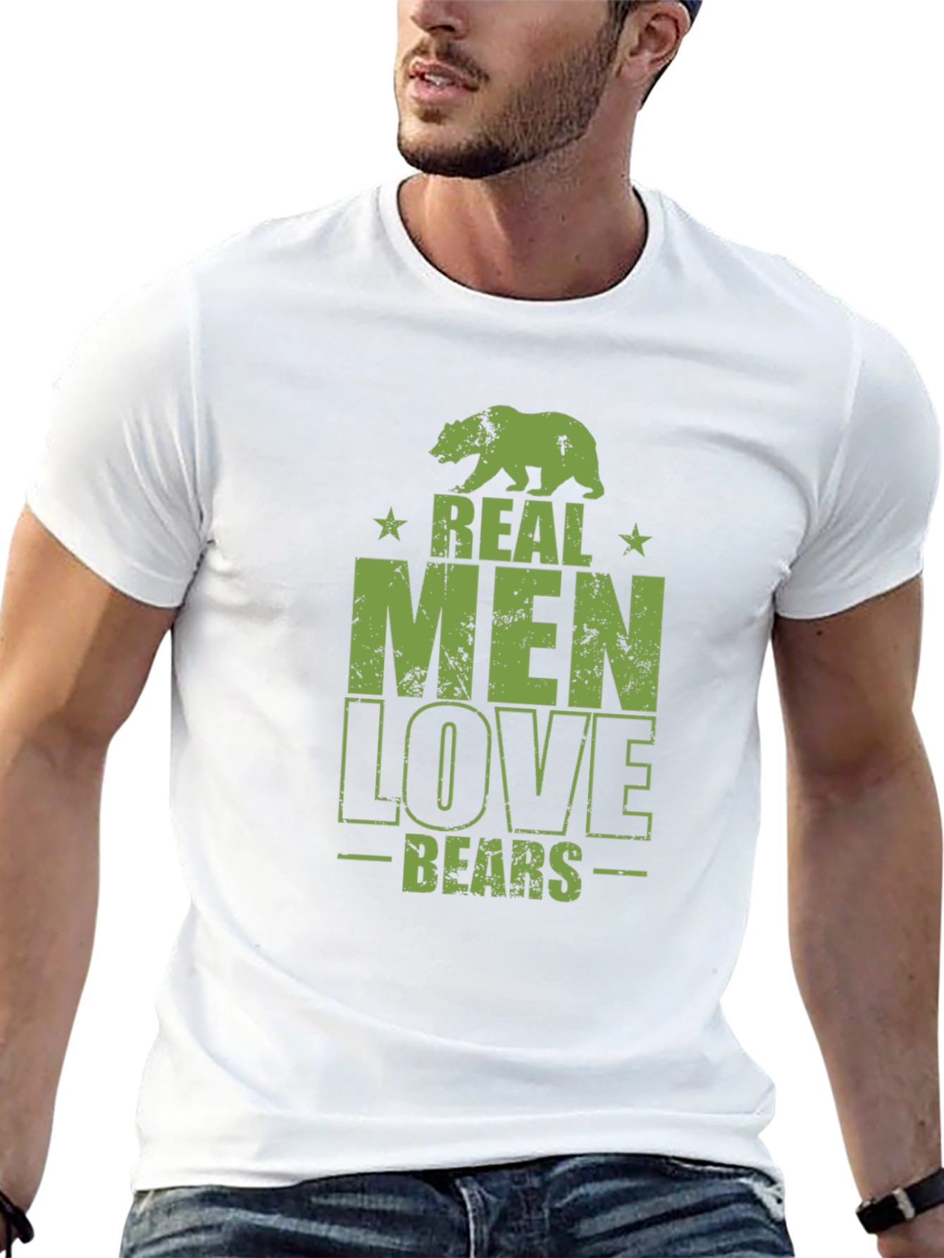 Real Men Love Bears Graphic T-Shirt