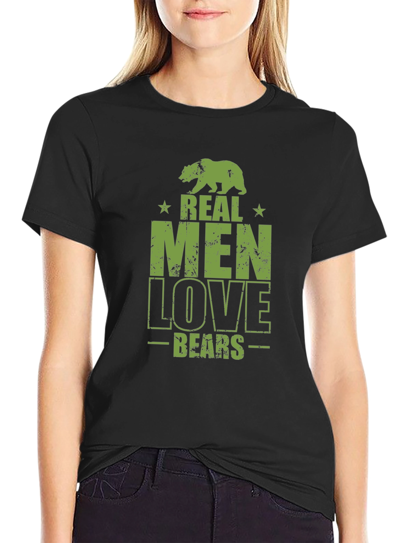 Real Men Love Bears Graphic T-Shirt