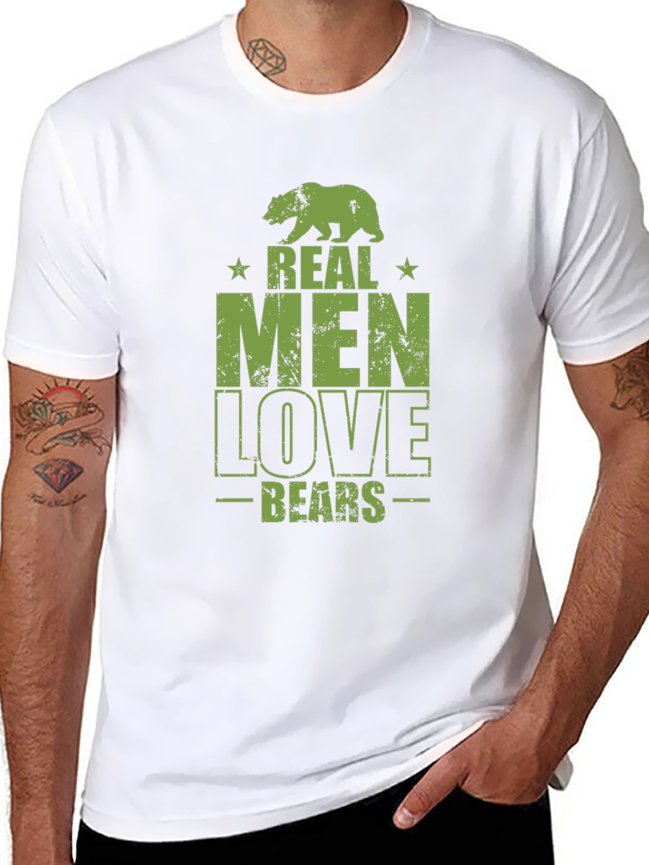 Real Men Love Bears Graphic T-Shirt