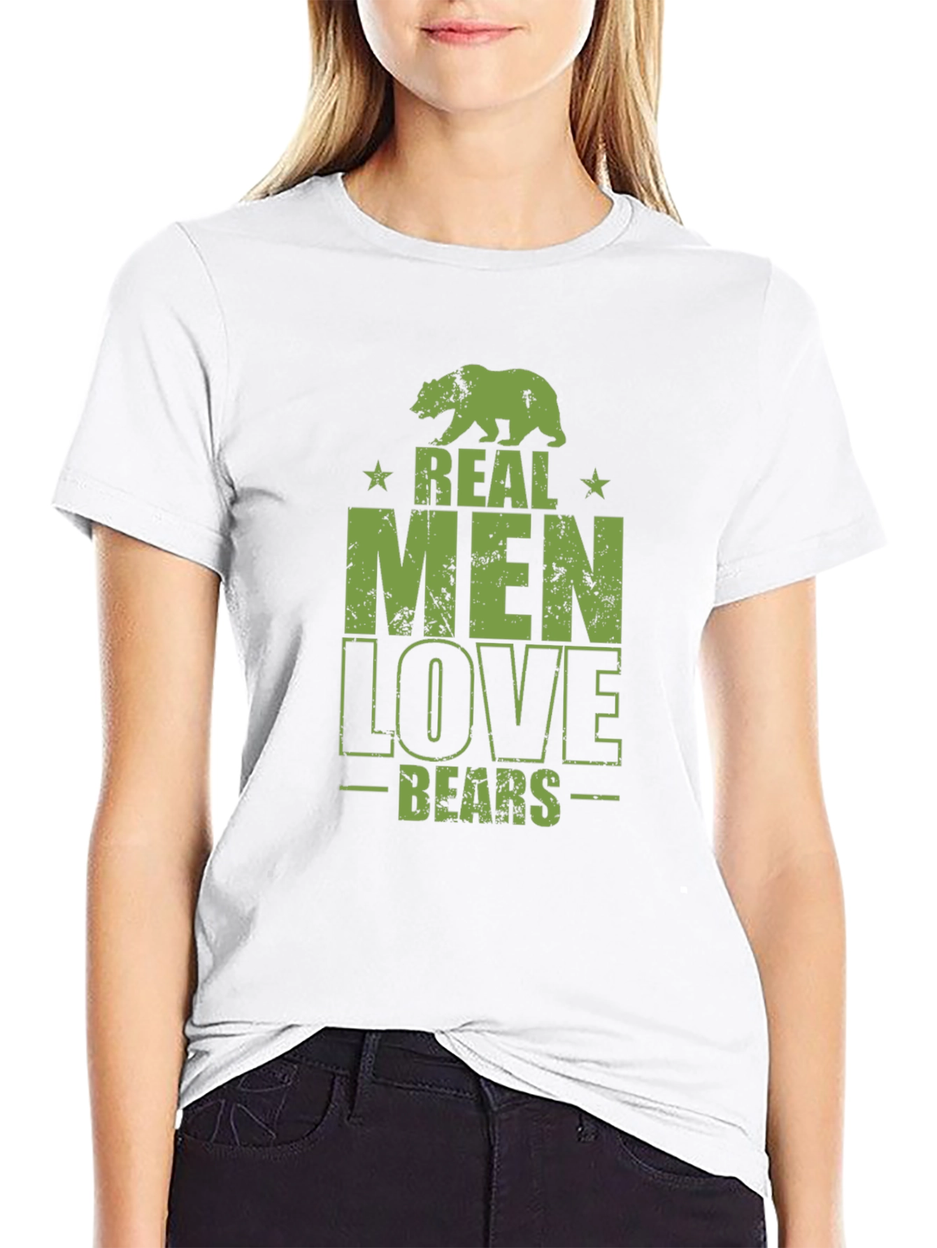Real Men Love Bears Graphic T-Shirt