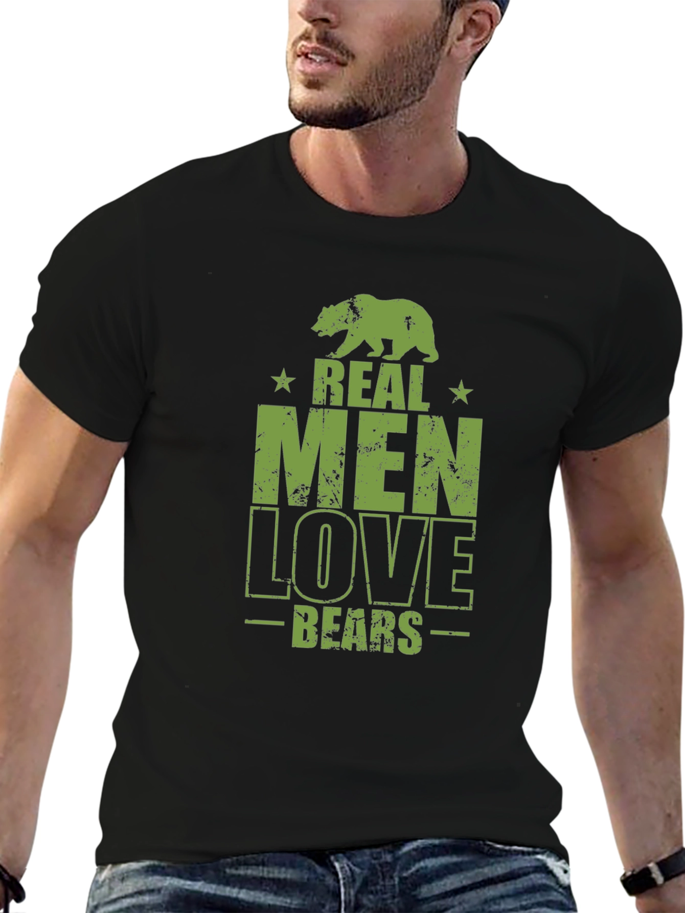 Real Men Love Bears Graphic T-Shirt