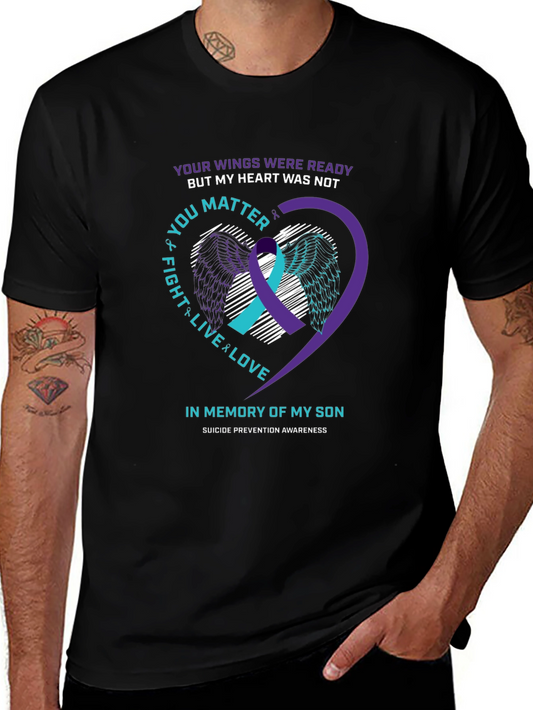 Suicide Prevention Awareness Son Memorial T-Shirt