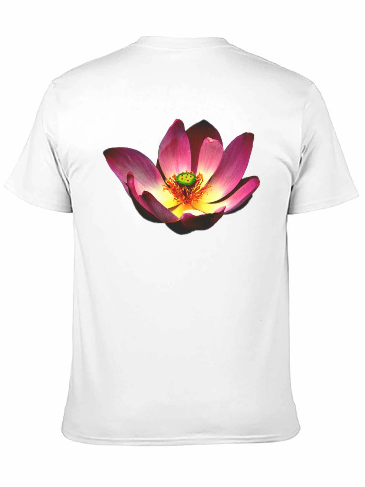 Lotus Flower Graphic Black T-Shirt