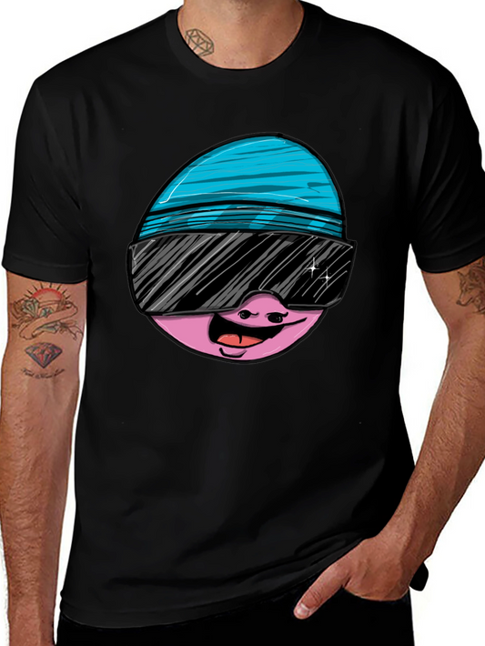 Cool Egg Graphic Tee - Black Cotton T-Shirt