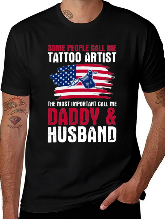 Tattoo Artist Daddy & Husband T-Shirt