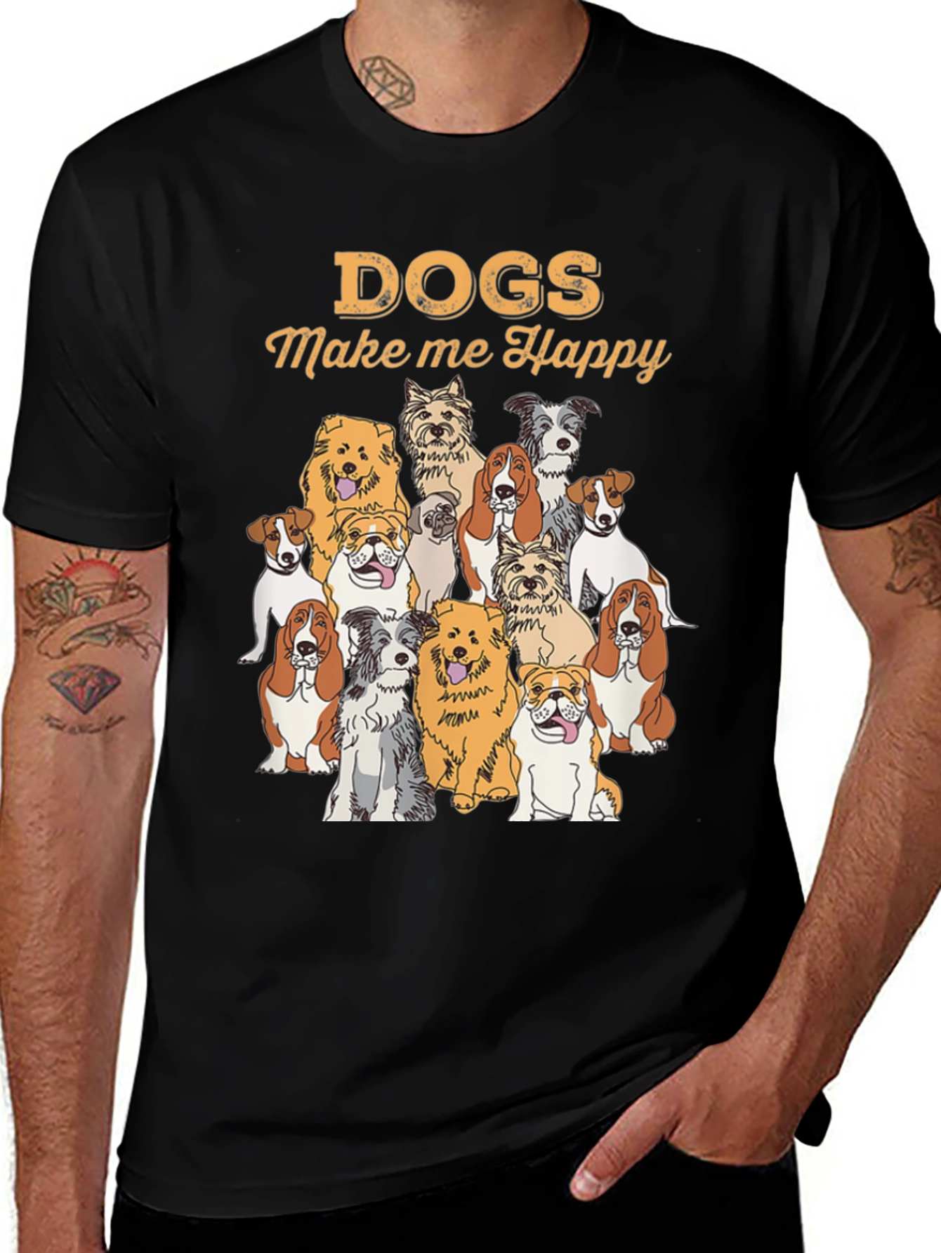 Dogs Make Me Happy T-Shirt