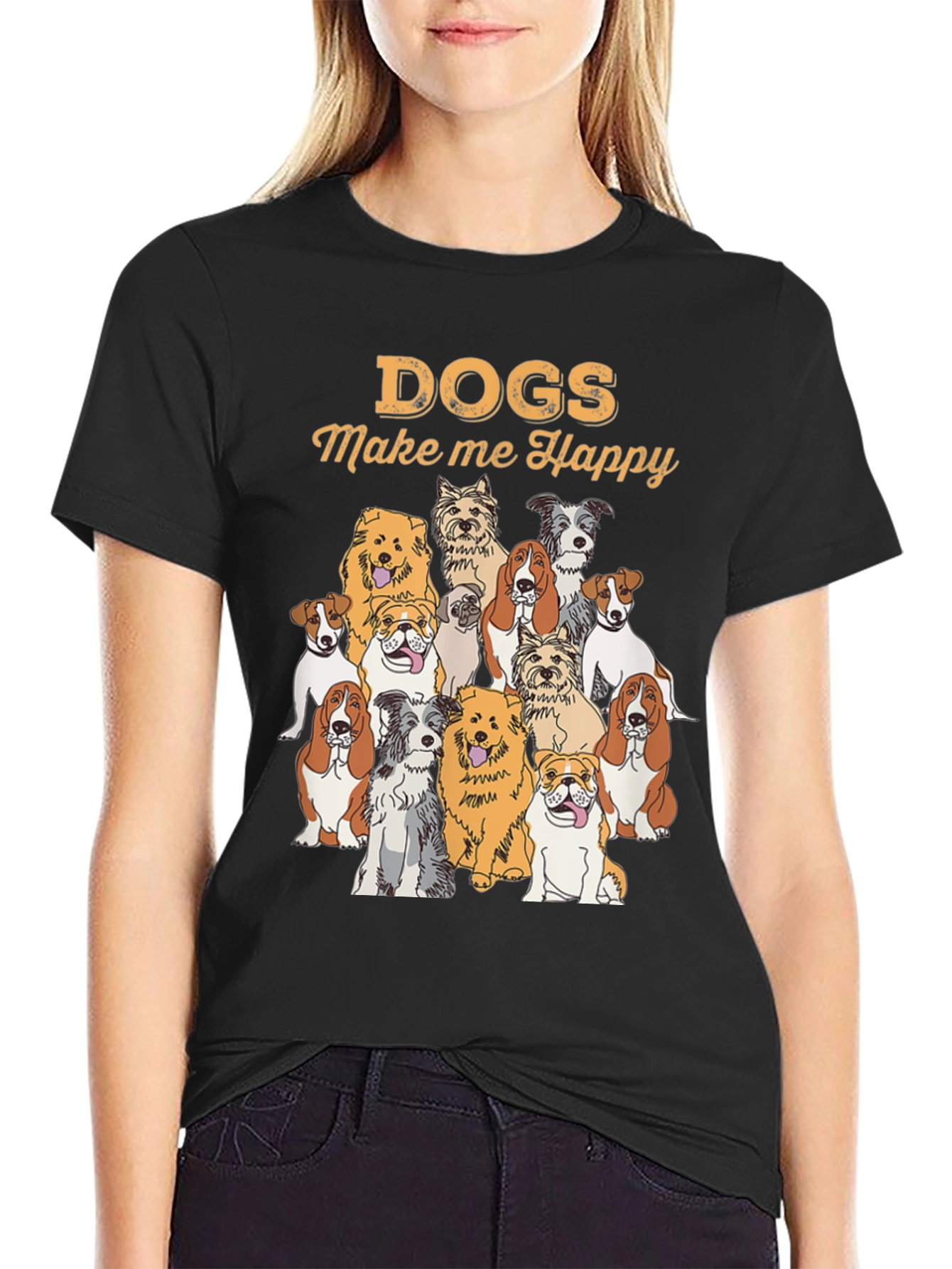 Dogs Make Me Happy T-Shirt
