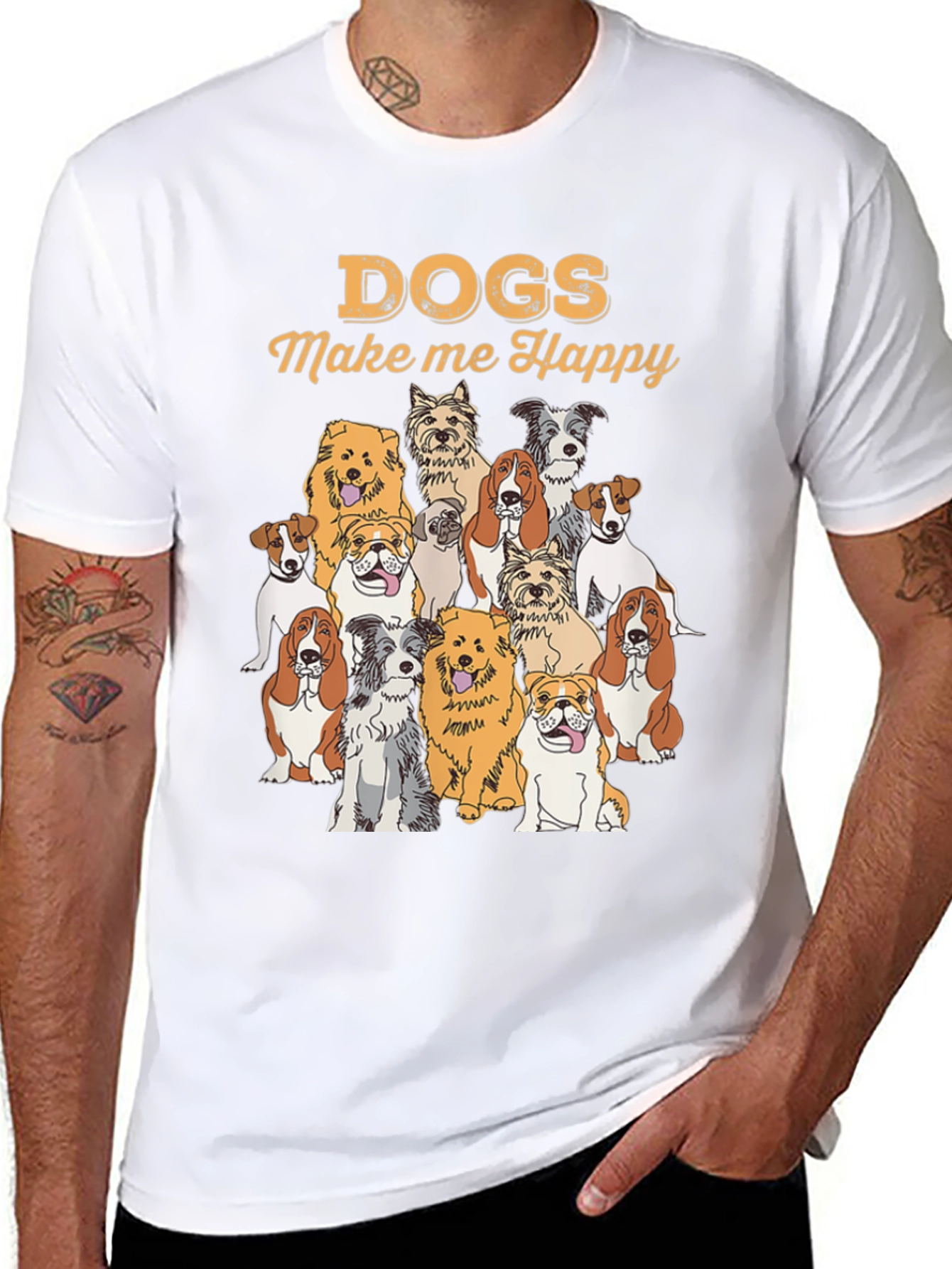 Dogs Make Me Happy T-Shirt