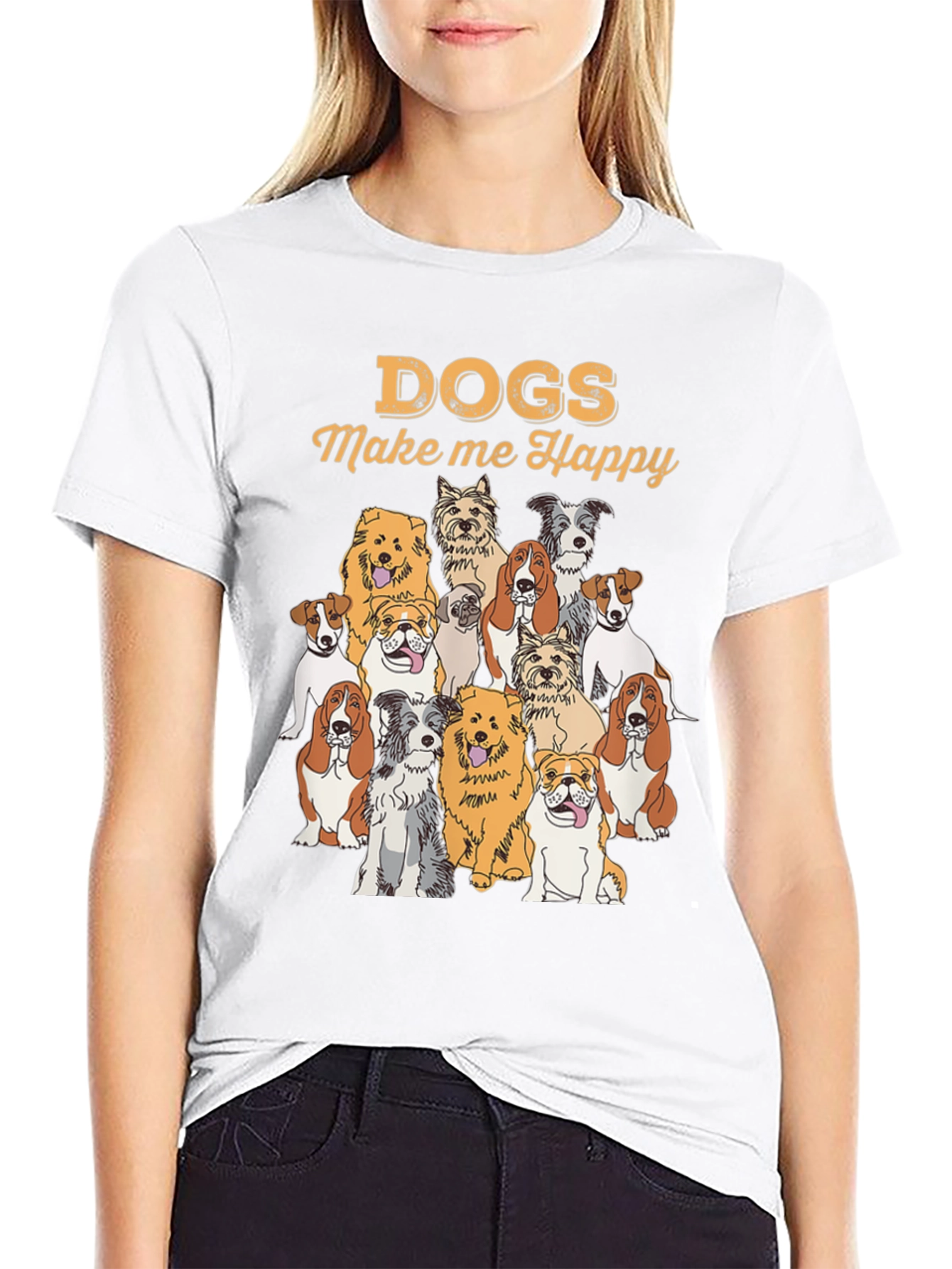 Dogs Make Me Happy T-Shirt