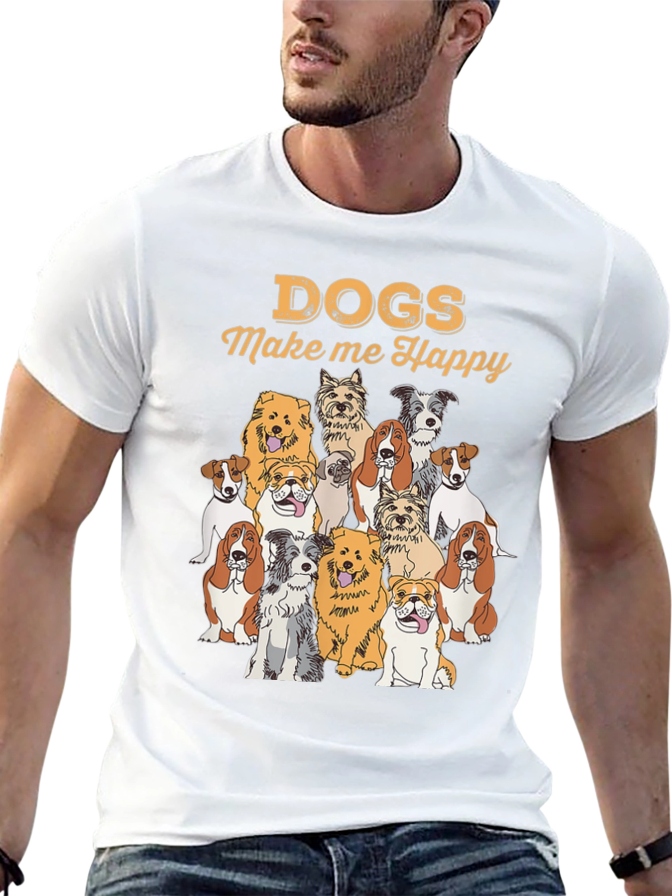 Dogs Make Me Happy T-Shirt