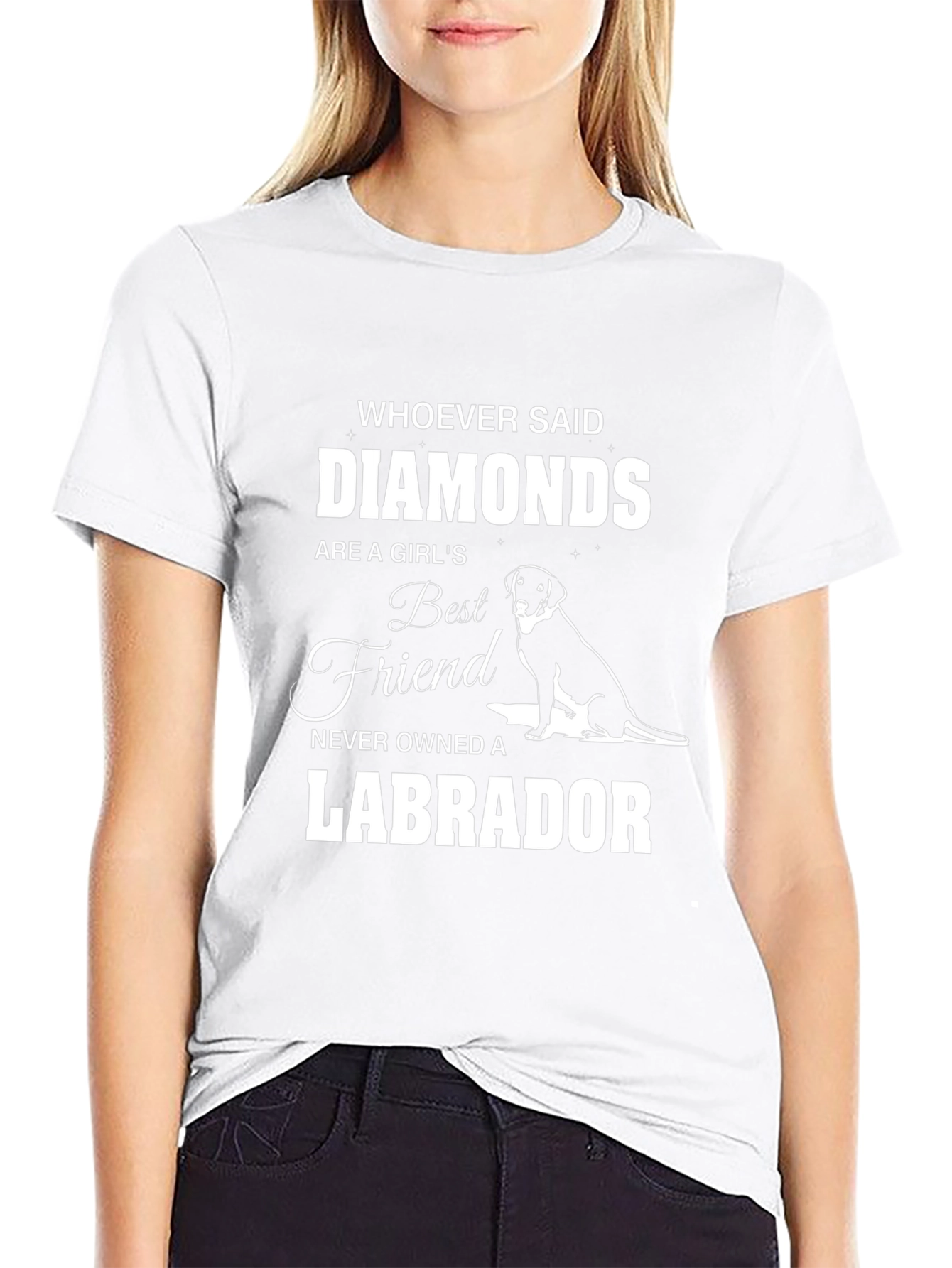 Labrador Dog Lover T-Shirt: Diamonds vs Best Friend