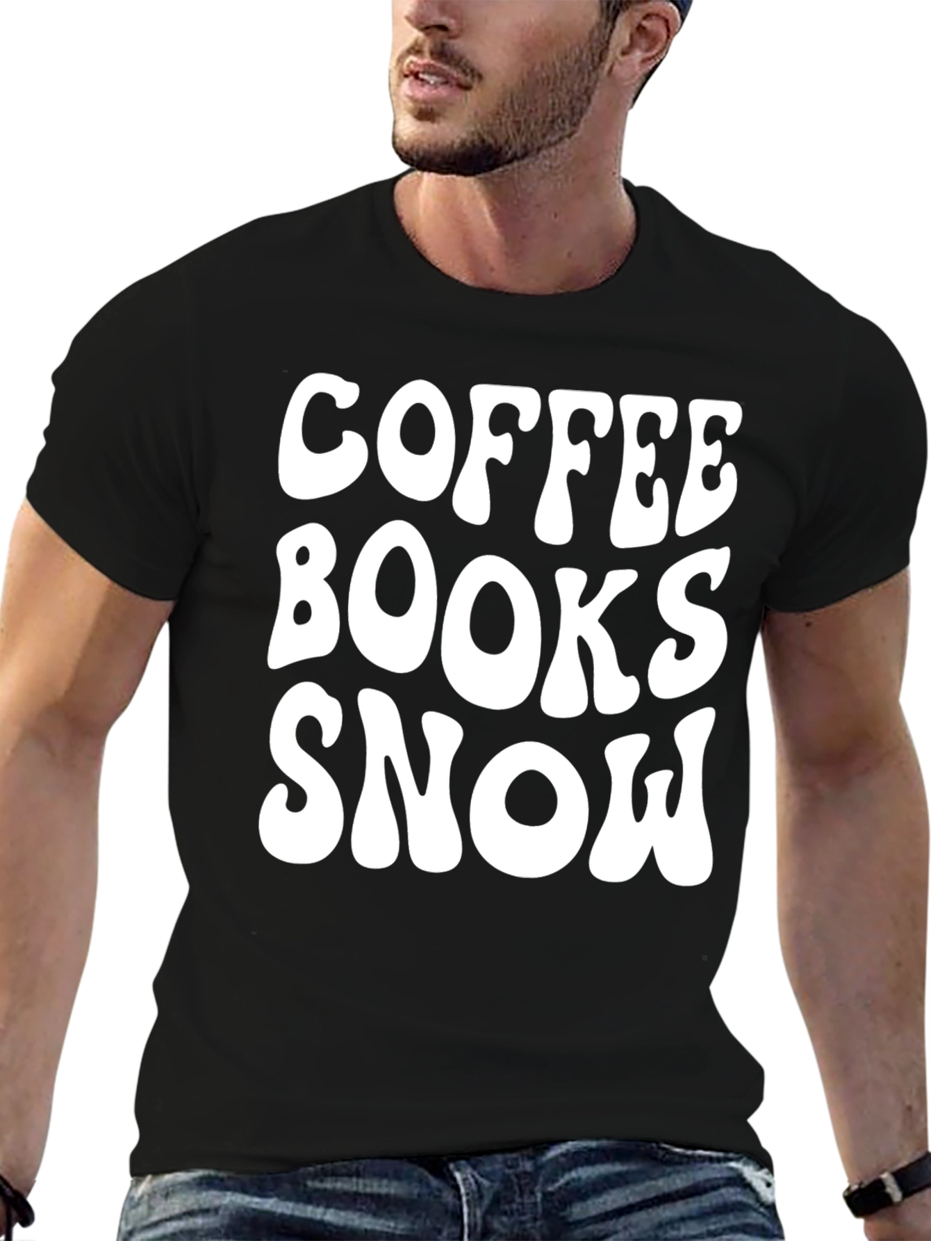 Coffee Books Snow T-Shirt