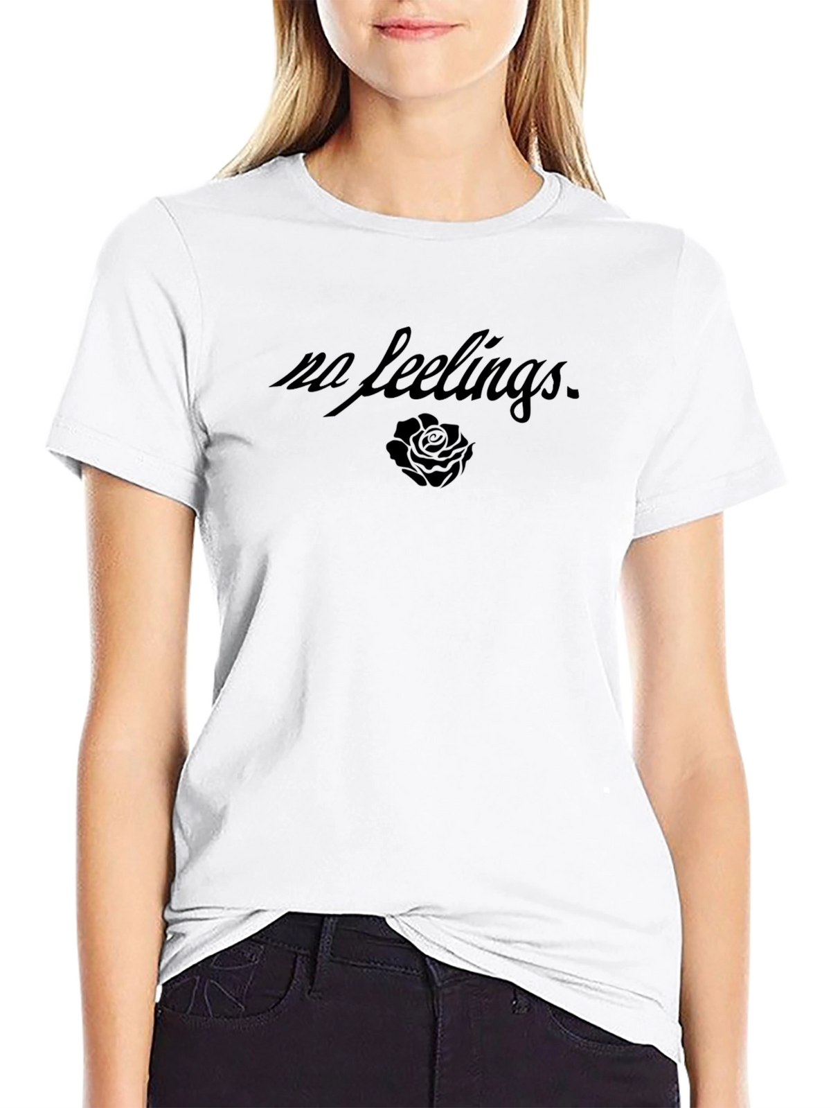 No Feelings Rose Graphic T-Shirt