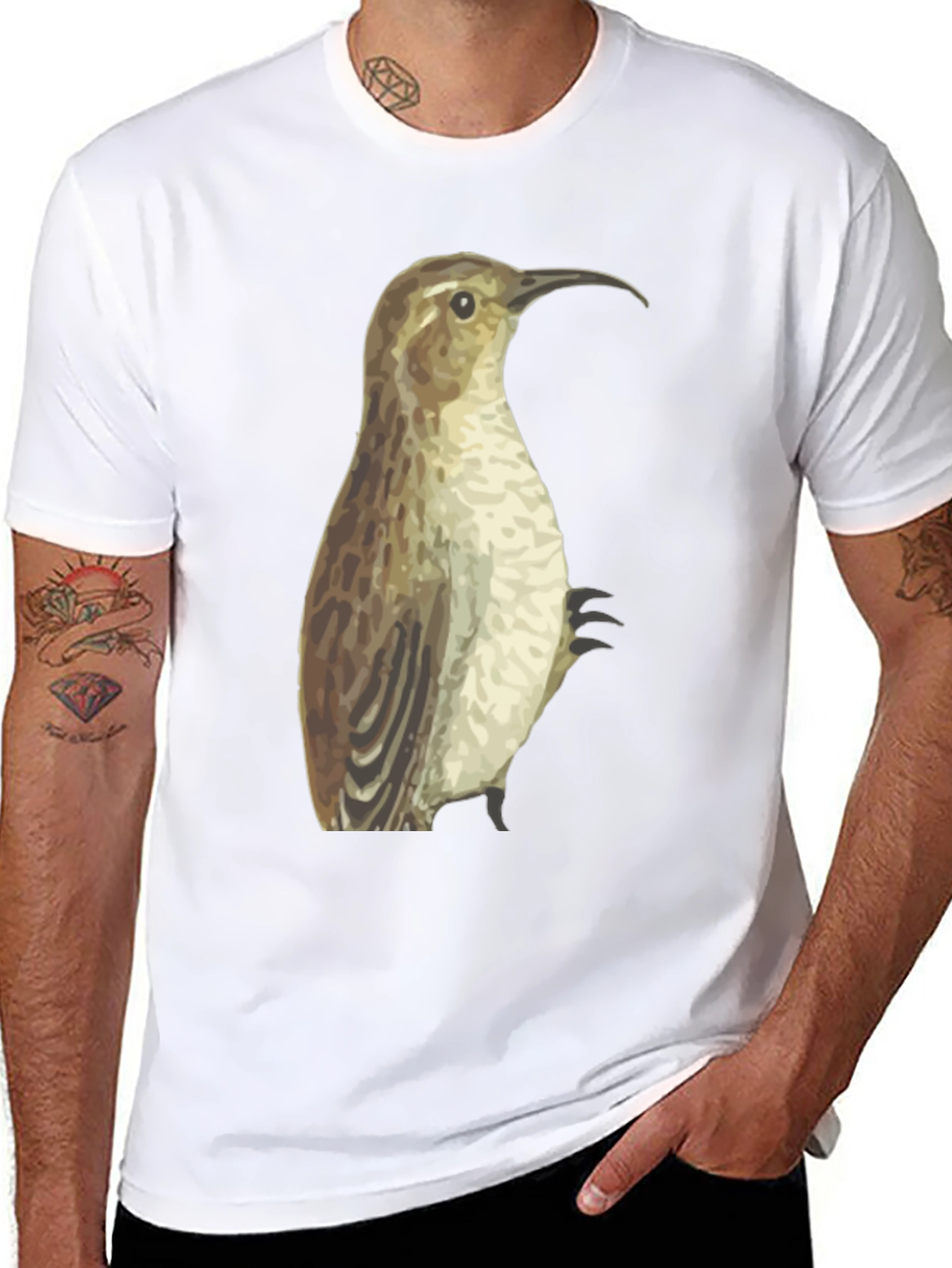 Bird Graphic Black T-Shirt