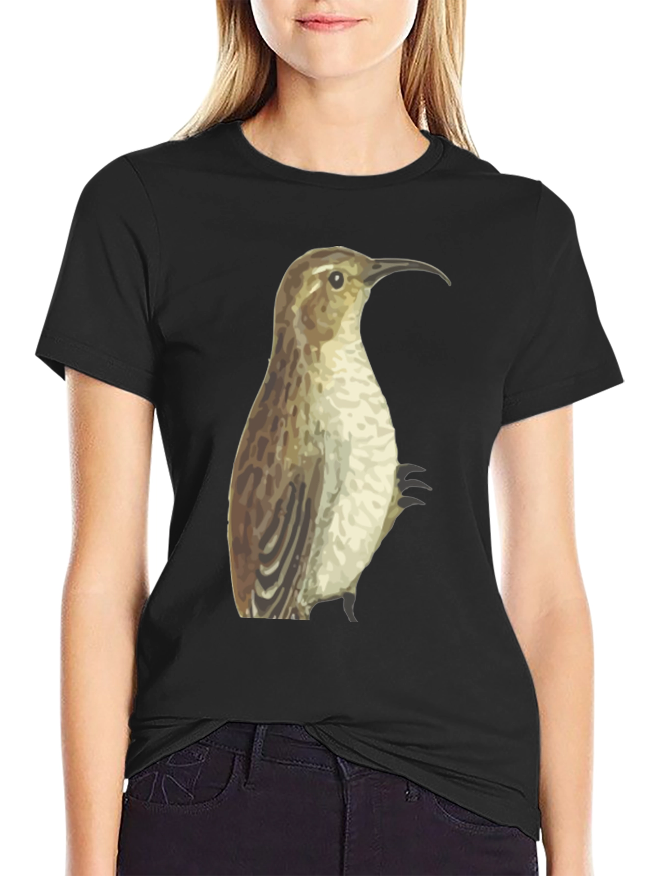 Bird Graphic Black T-Shirt