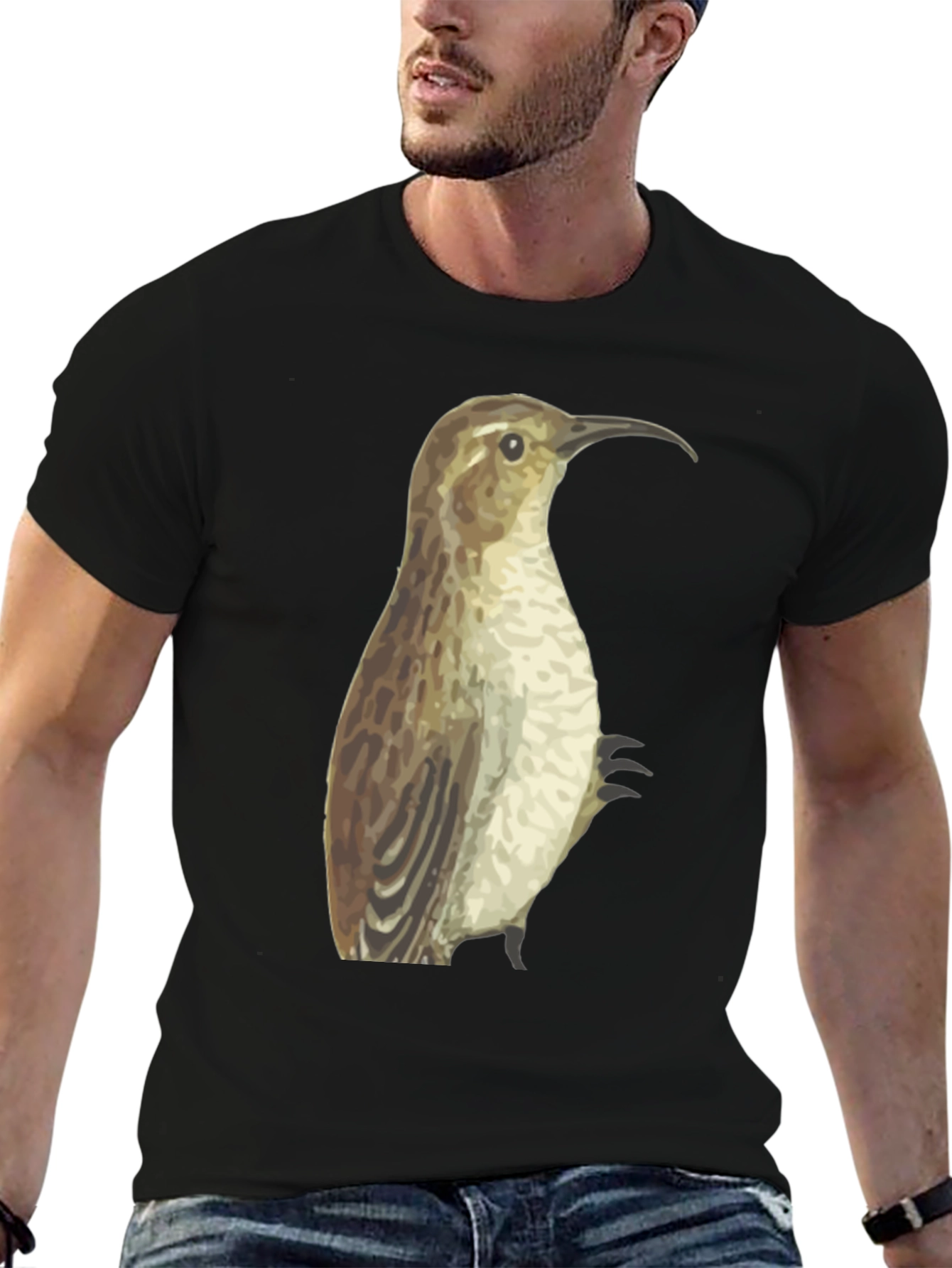 Bird Graphic Black T-Shirt