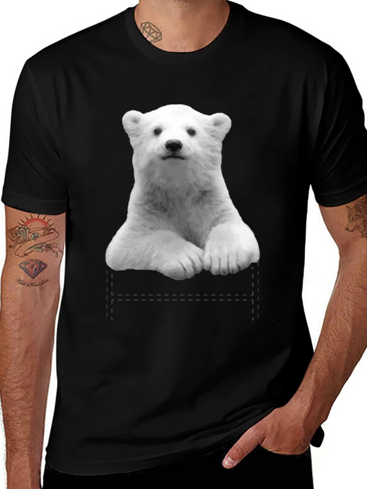 Polar Bear Pocket T-Shirt - Cute Animal Tee